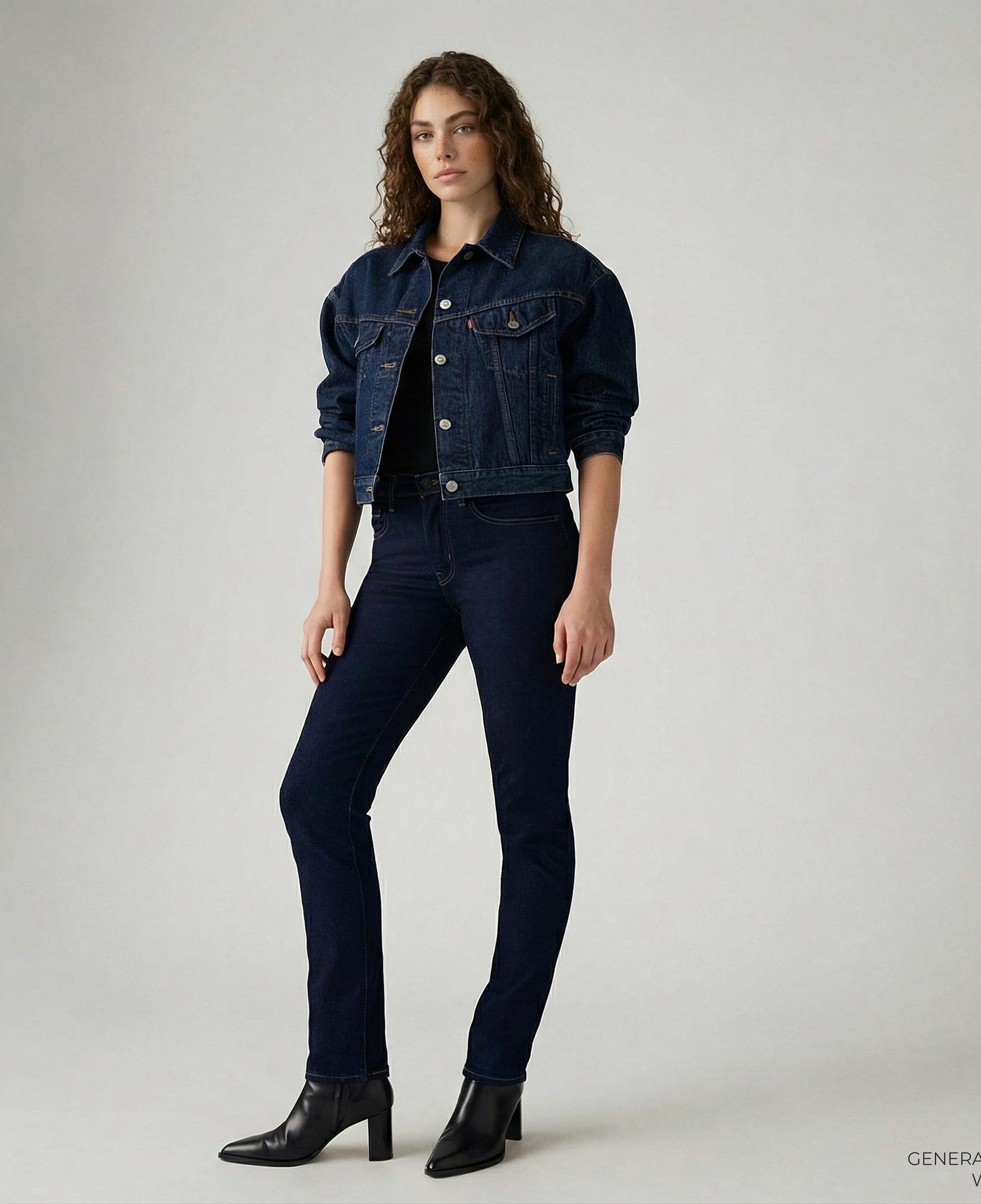 Levi's 724 High Rise Straight Blue Wave Rinse Kadın Lacivert Jean