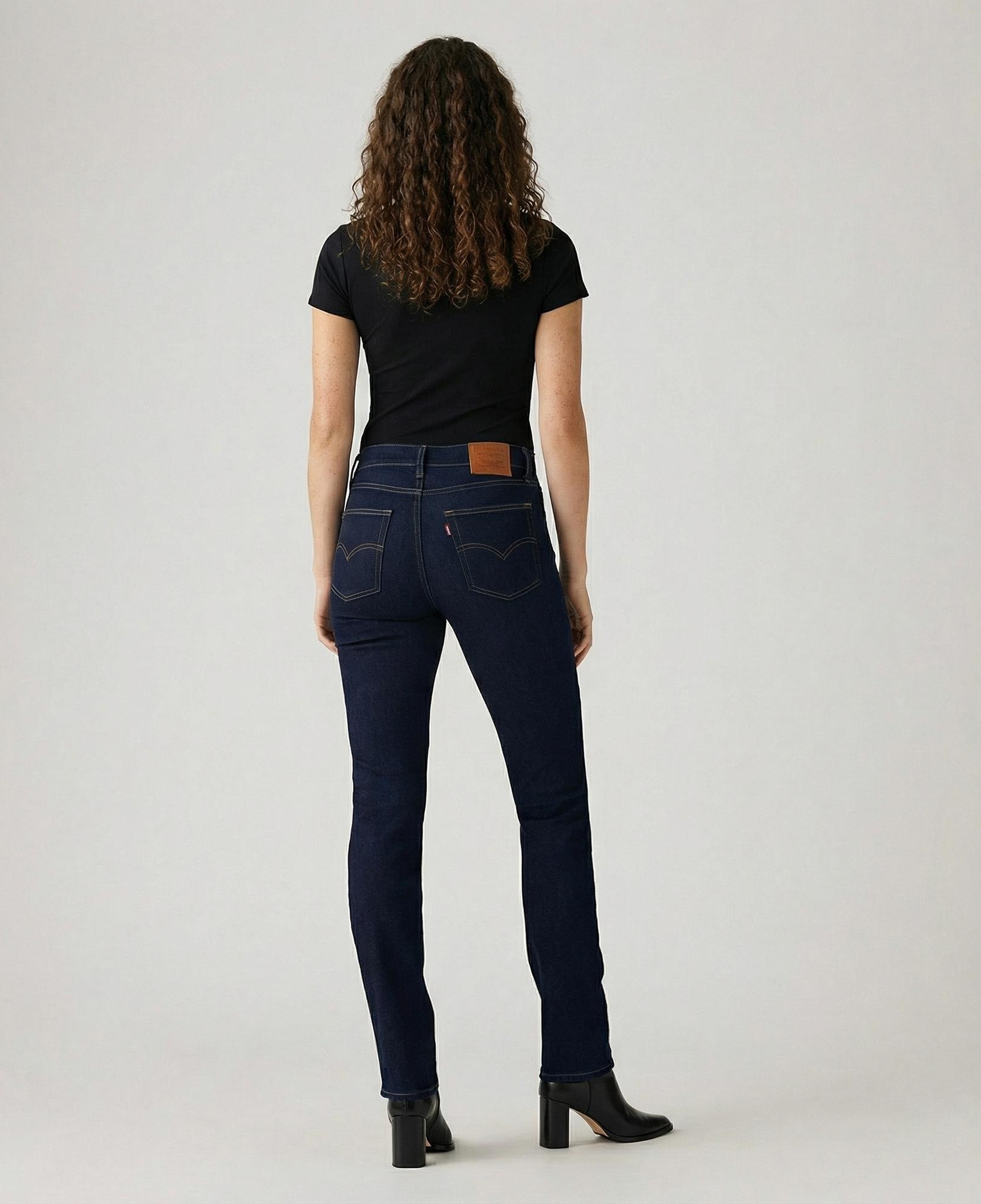 Levi's 724 High Rise Straight Blue Wave Rinse Kadın Lacivert Jean