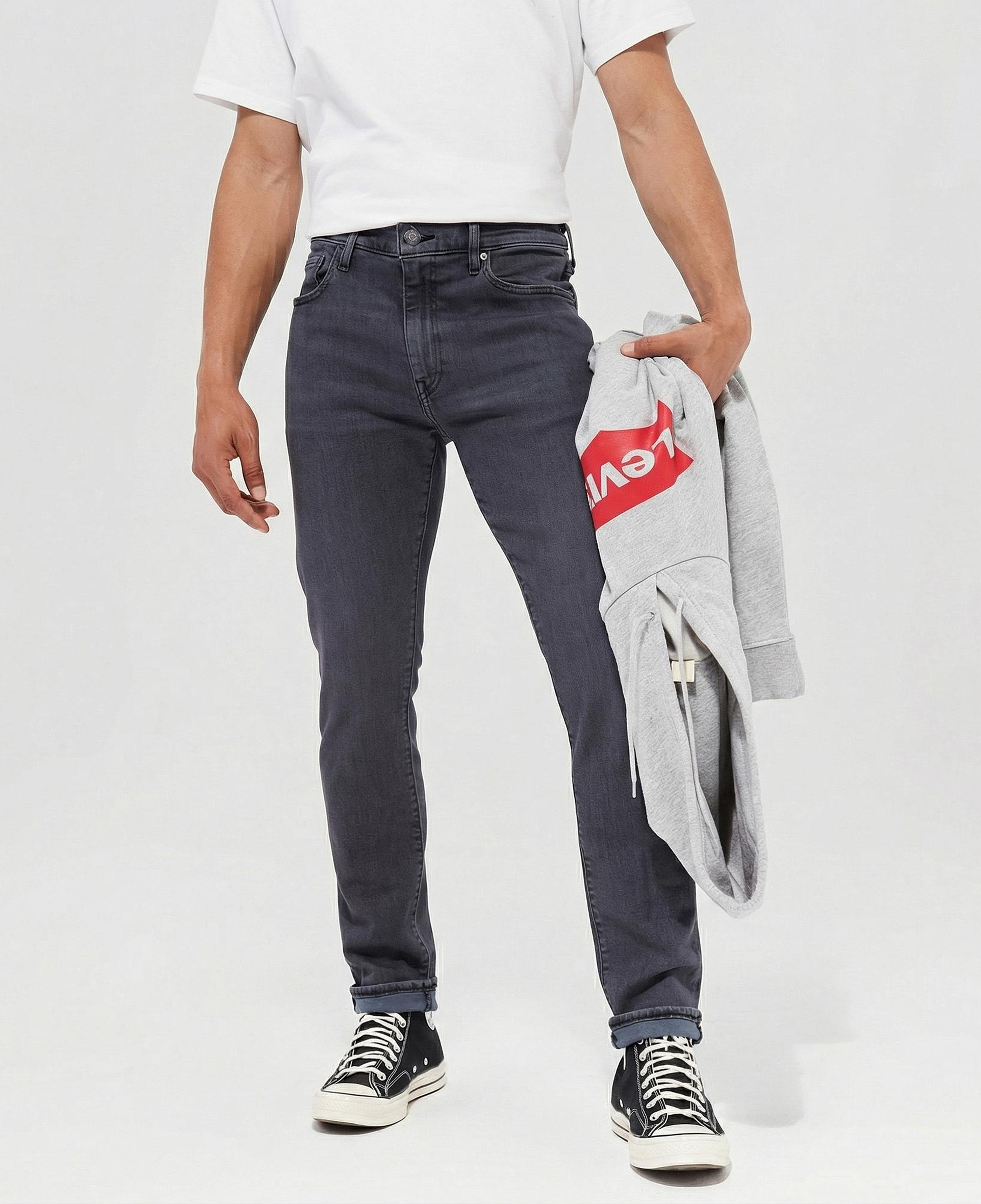 Levi's Slim Taper Dark Holl Denim Erkek Gri Jean