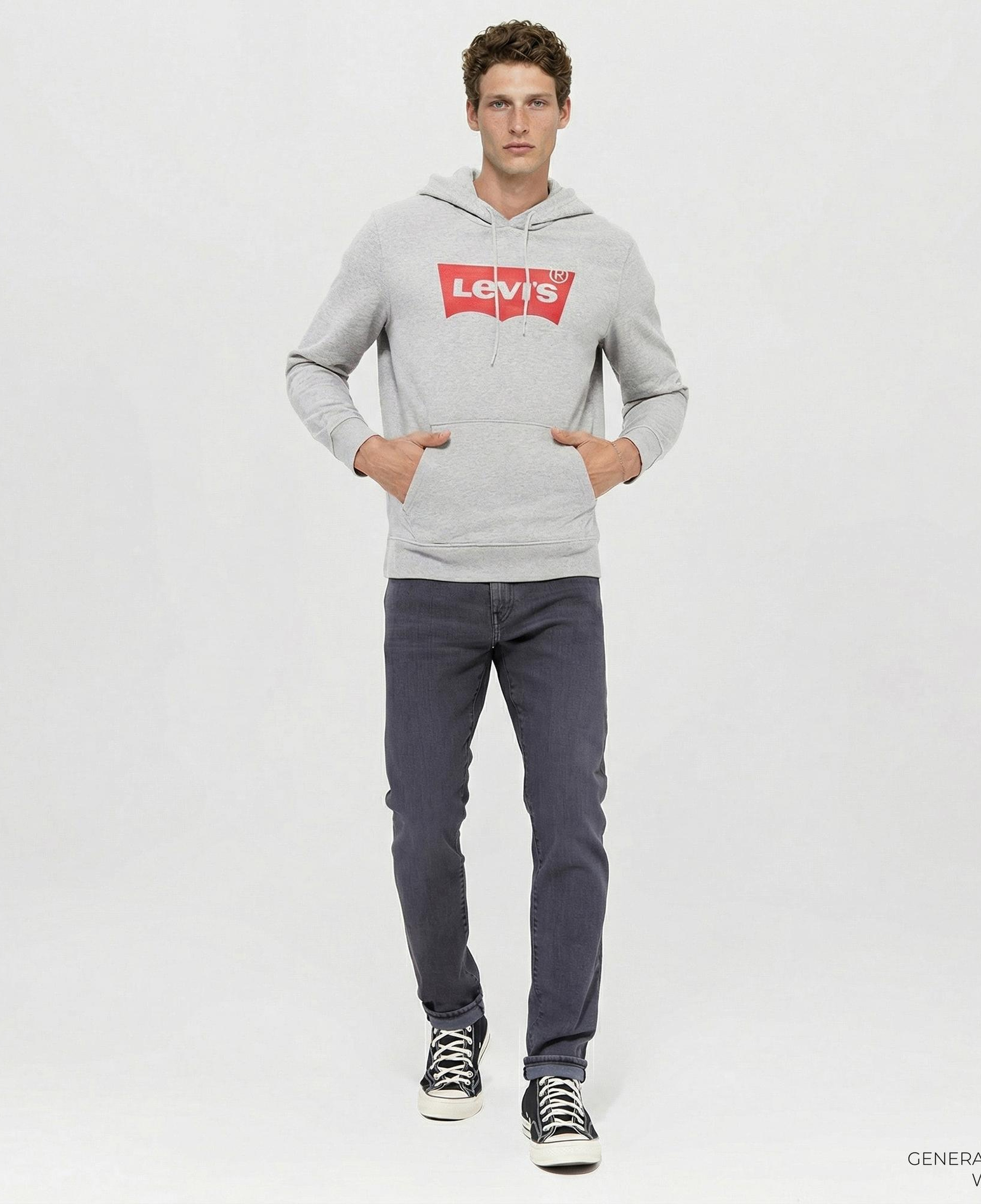 Levi's Slim Taper Dark Holl Denim Erkek Gri Jean