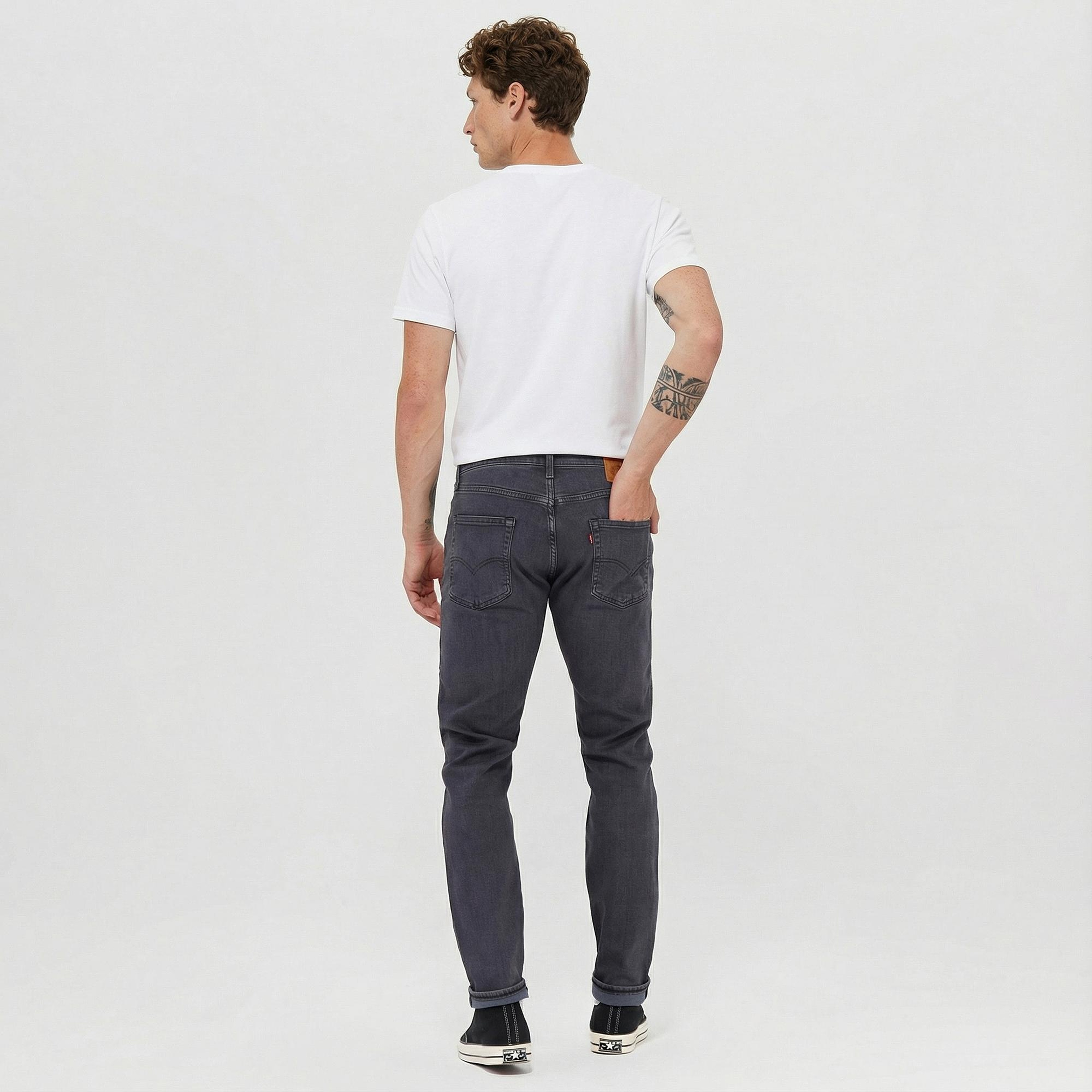 Levi's Slim Taper Dark Holl Denim Erkek Gri Jean