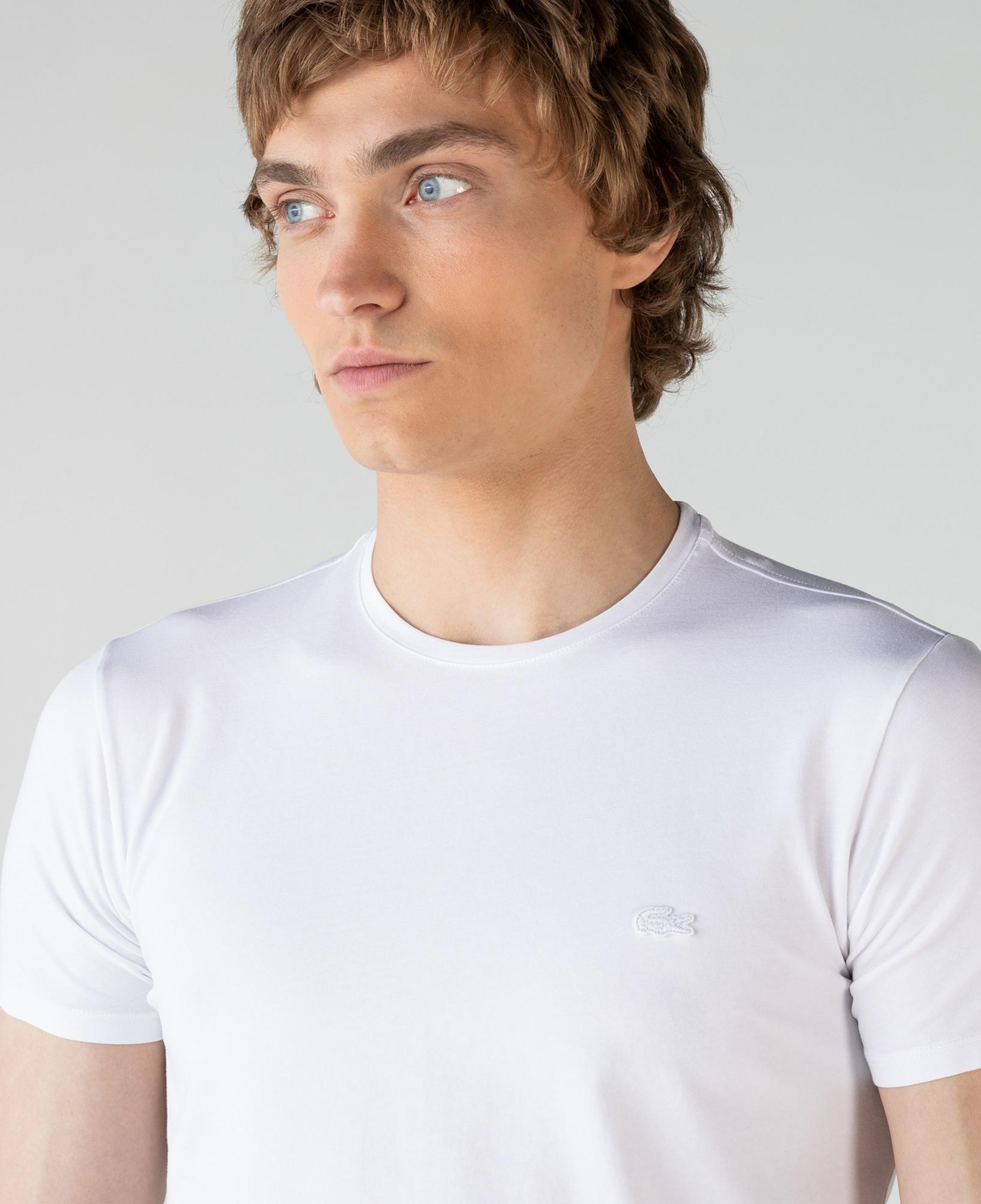 Lacoste Erkek Slim Fit Bisiklet Yaka Beyaz T-Shirt