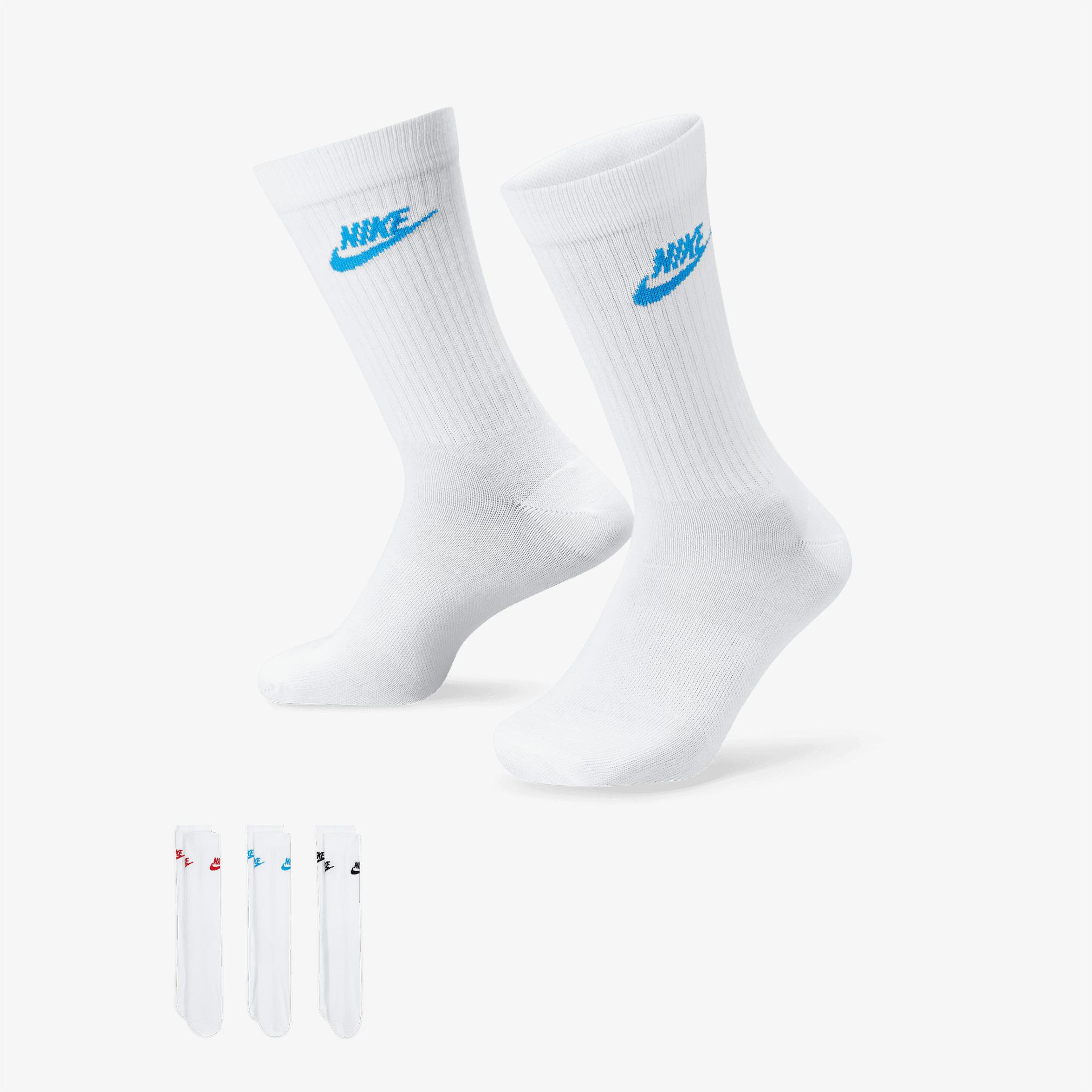 Nike Sportswear Everyday Essential Cr Unisex Renkli 3'lü Çorap