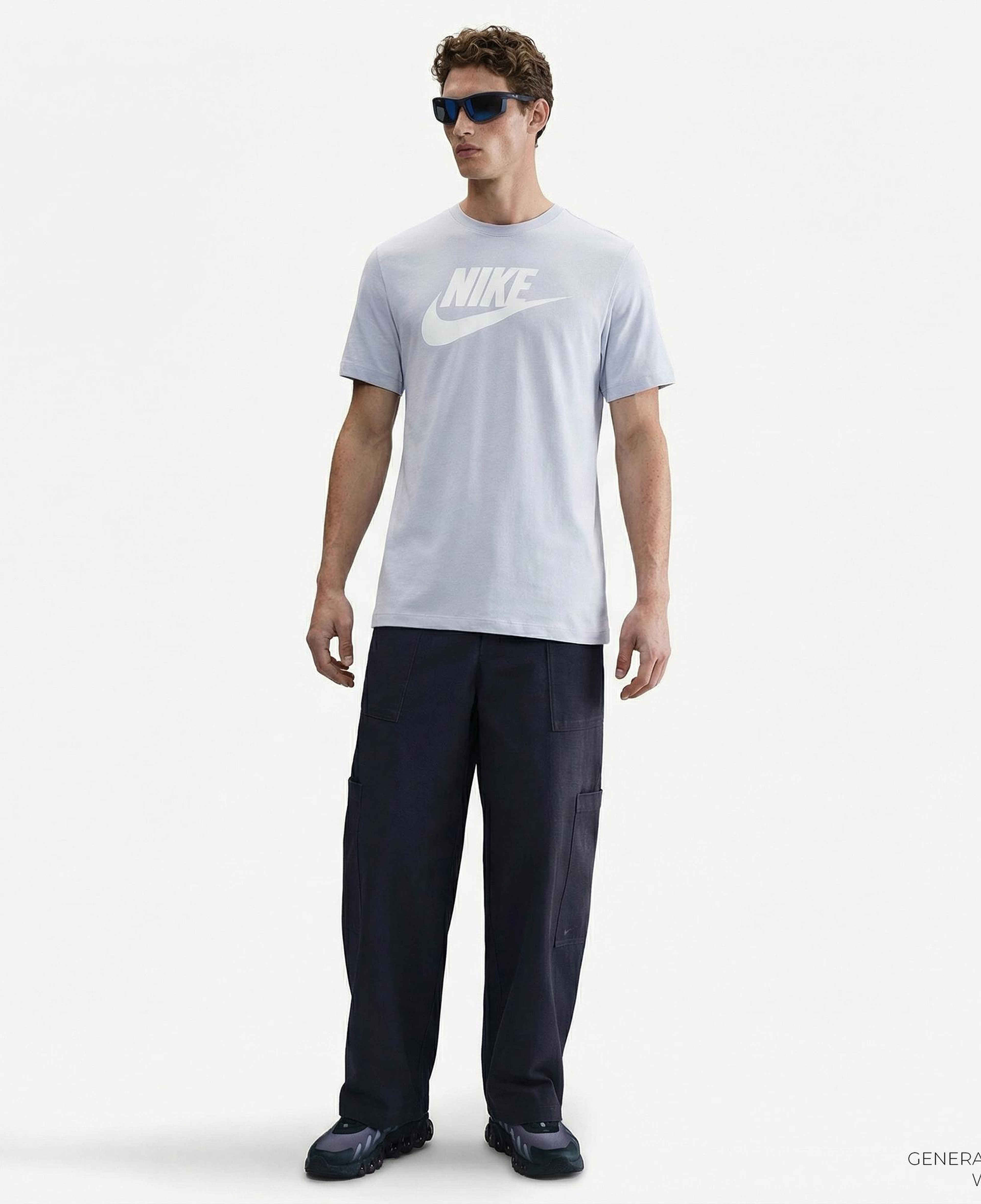 Nike Sportswear Icon Futura Erkek Gri T-Shirt