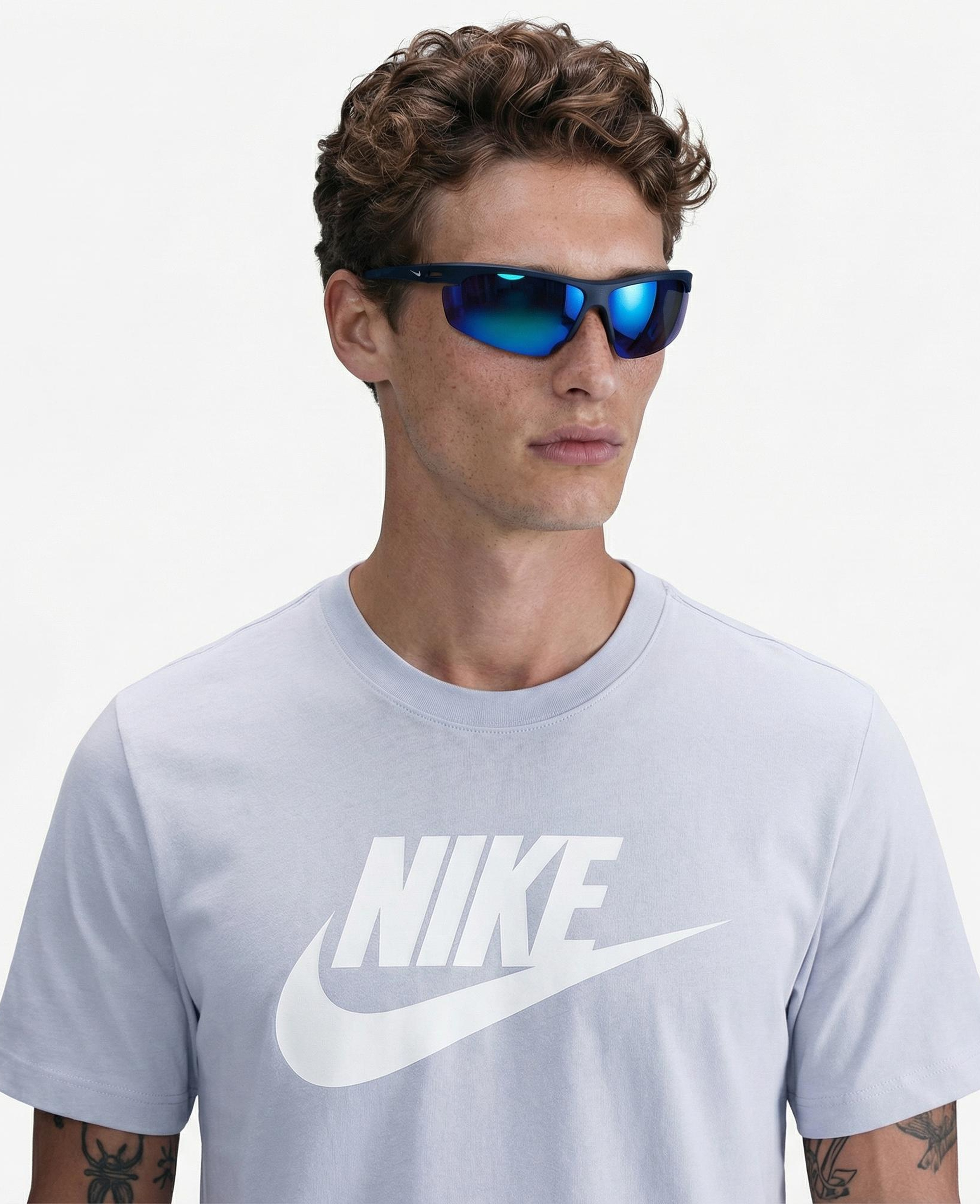 Nike Sportswear Icon Futura Erkek Gri T-Shirt