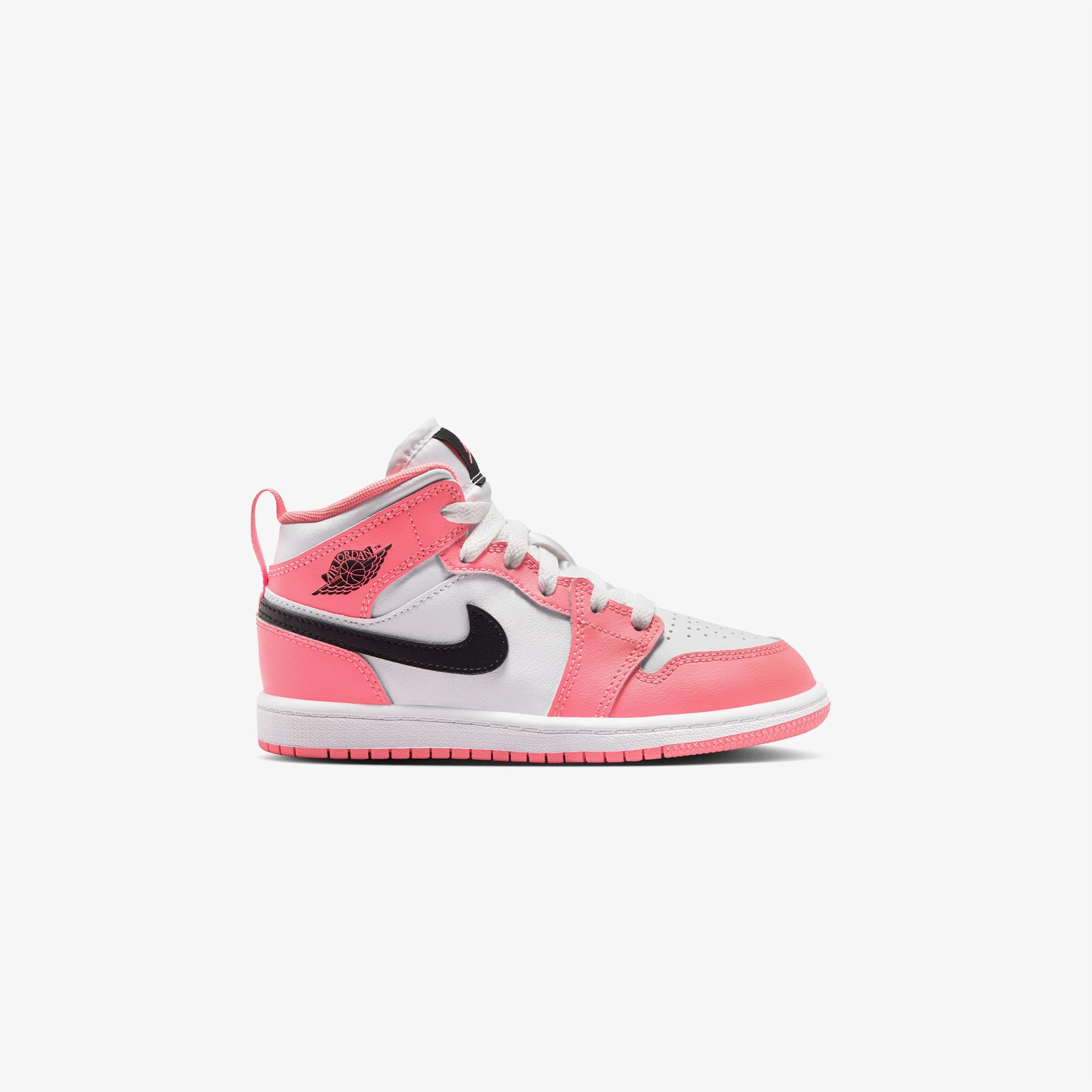 Jordan 1 Mid Çocuk Pembe Spor Ayakkabı