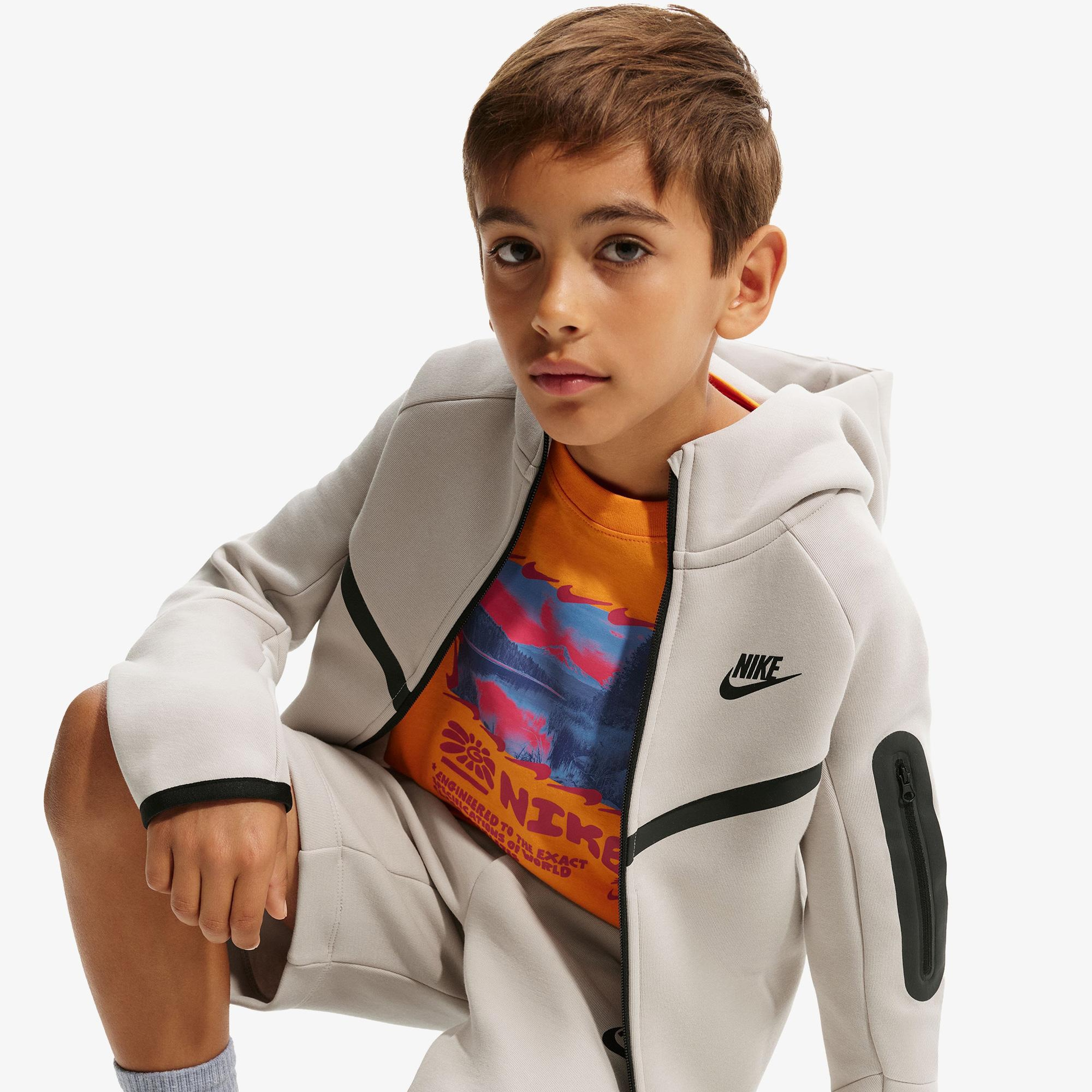 Nike Sportswear Tech Fleece Çocuk Gri Eşofman Üstü