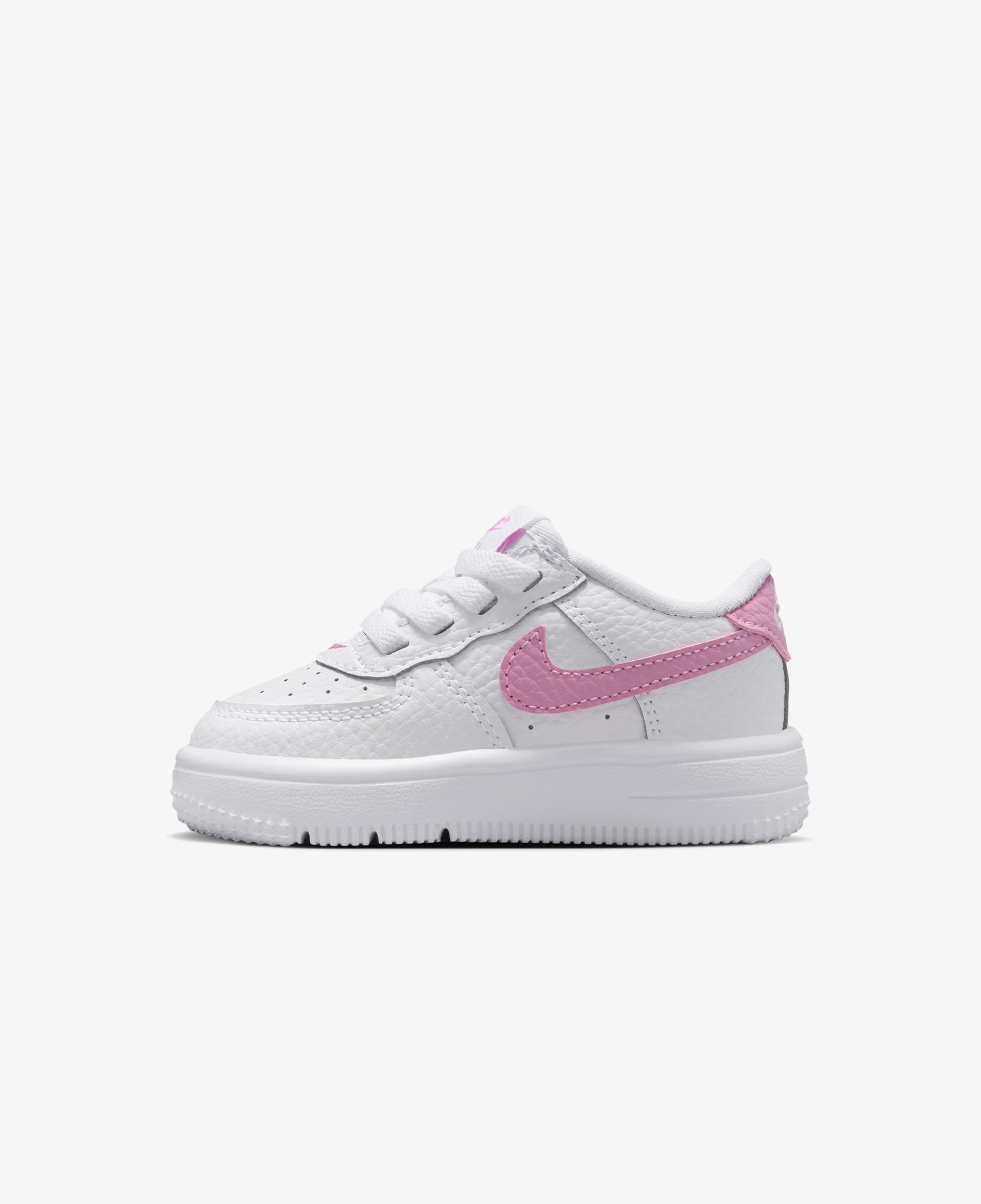 Nike Force 1 Low EasyOn Çocuk Beyaz/Pembe Spor Ayakkabı