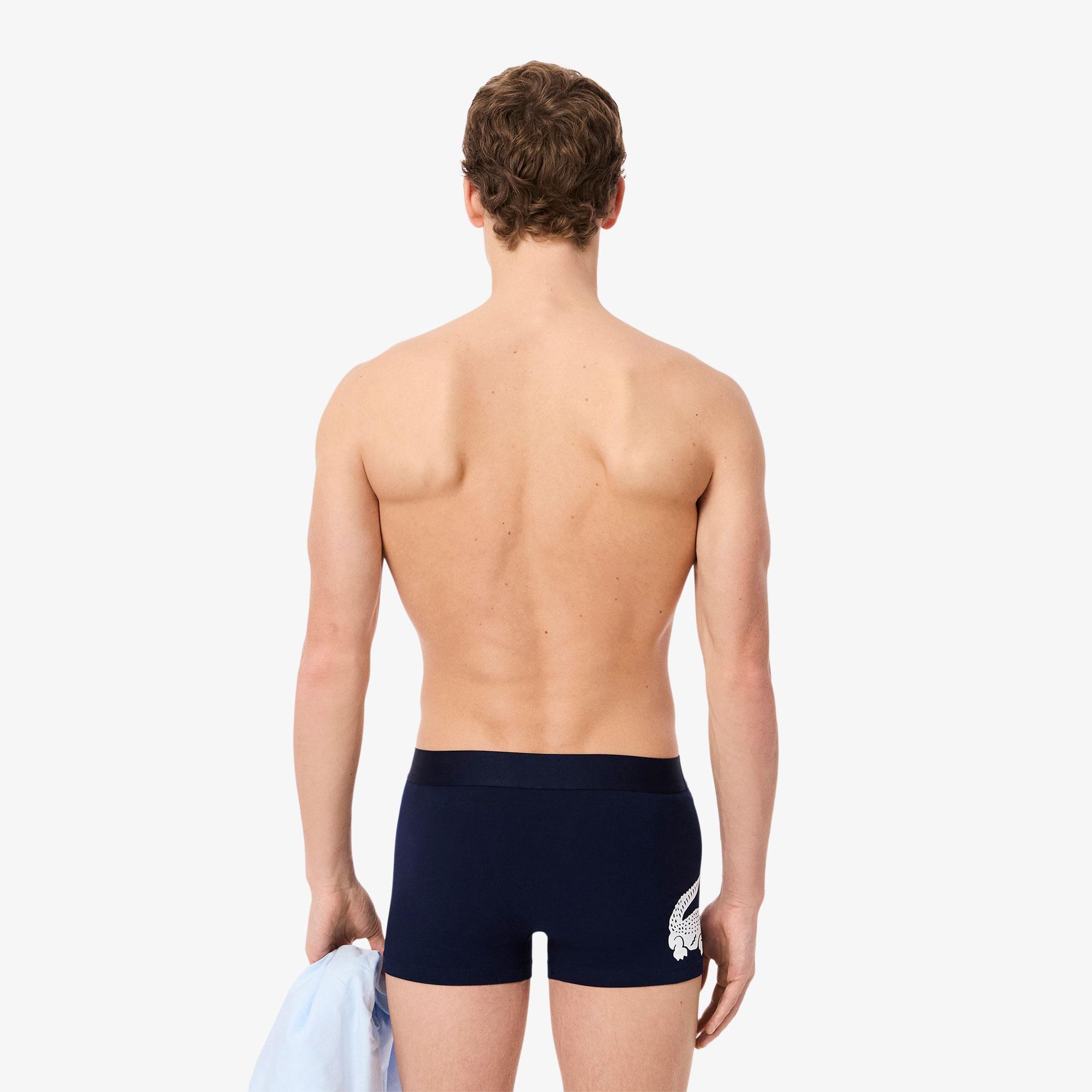 Lacoste Erkek Baskılı 3'lü Renkli Boxer