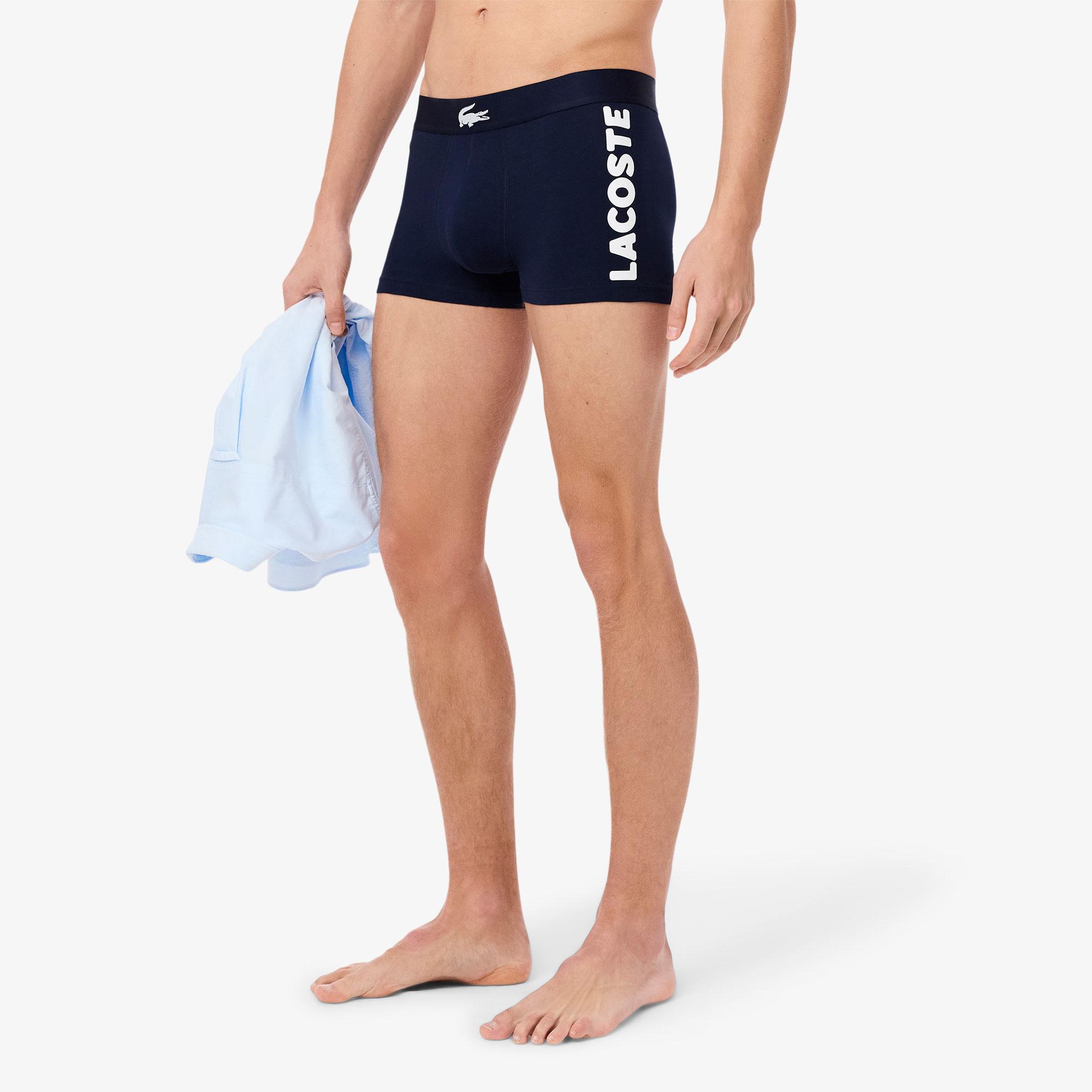 Lacoste Erkek Baskılı 3'lü Renkli Boxer