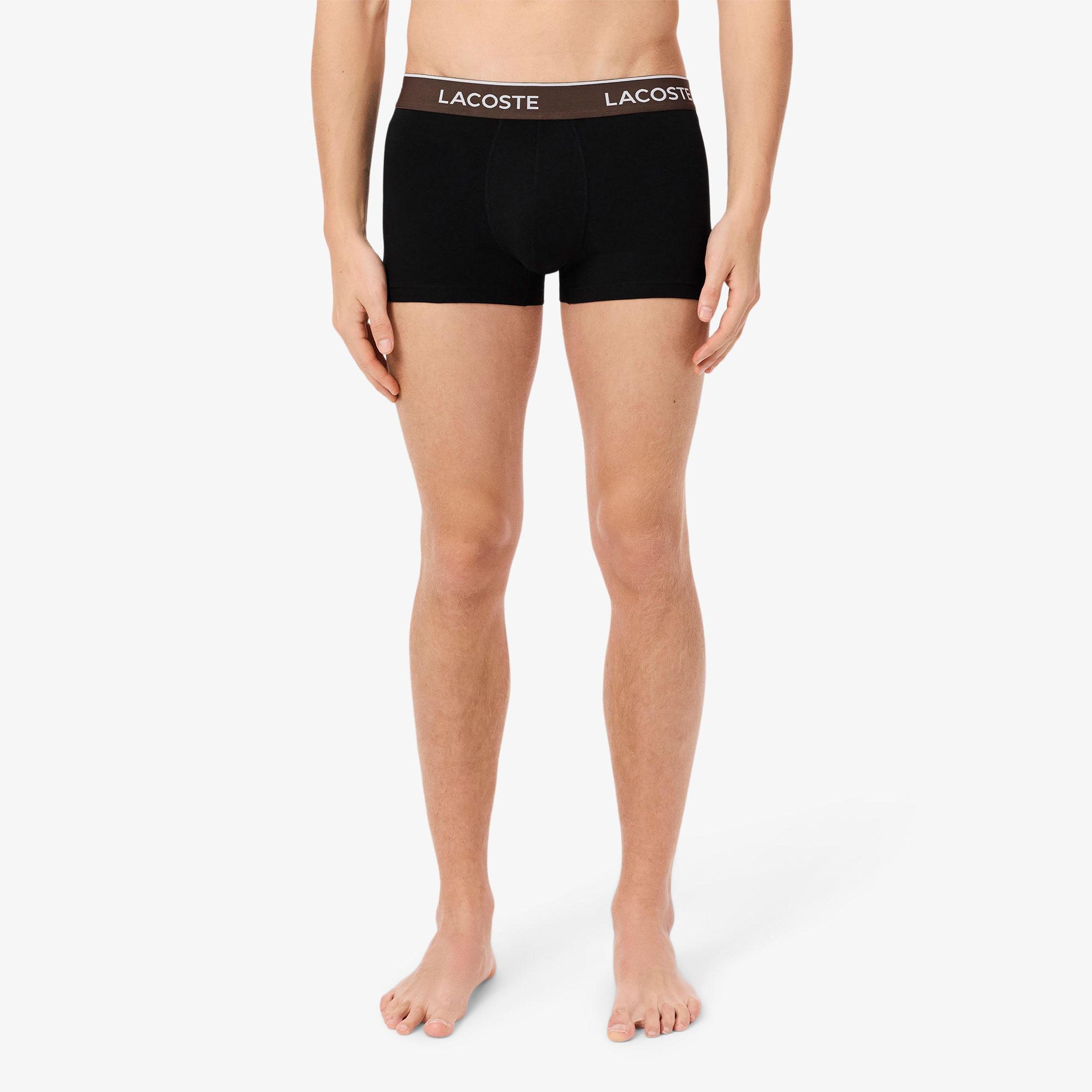 Lacoste Erkek 3'lü Siyah Boxer