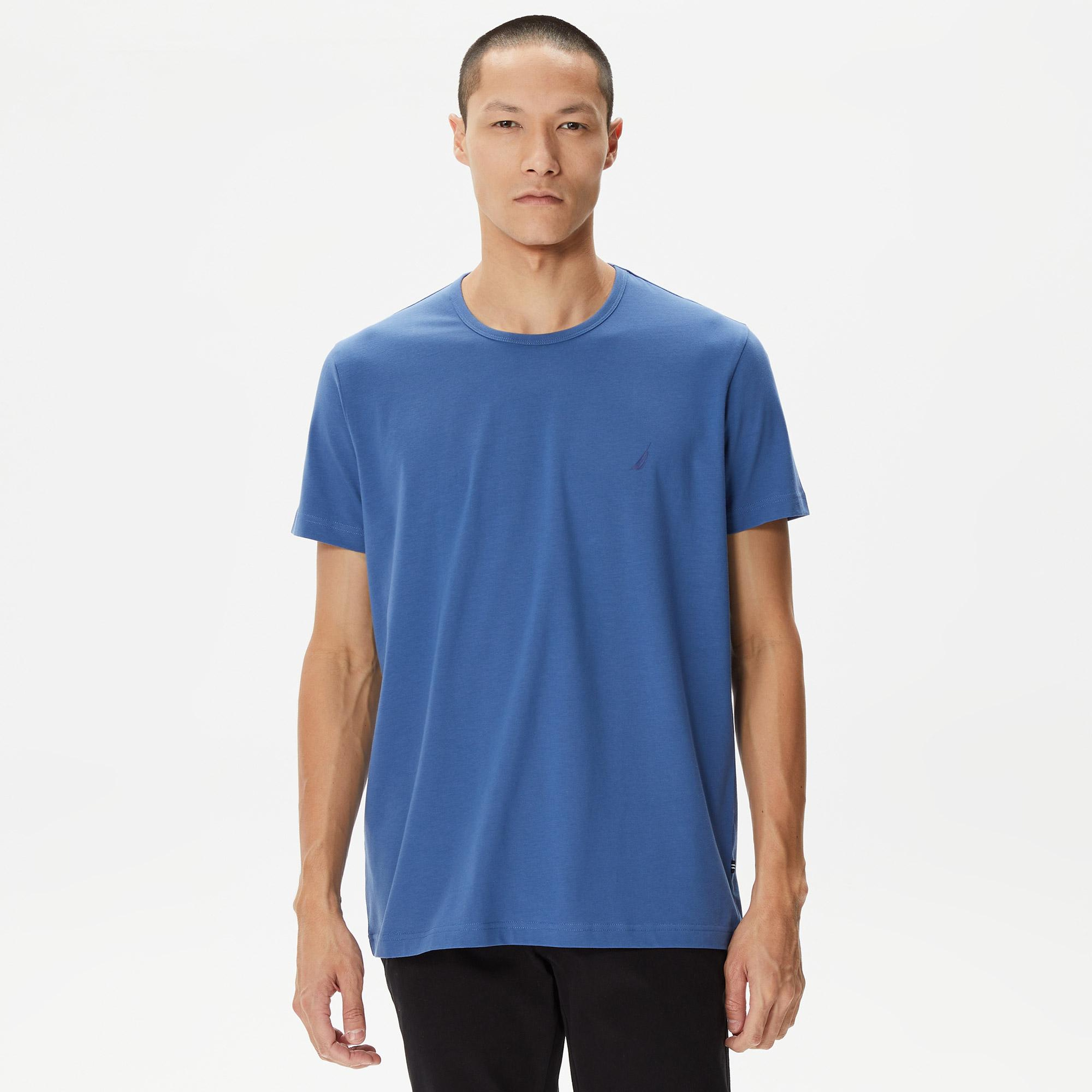 Nautica Erkek Mavi Standart Fit T-Shirt