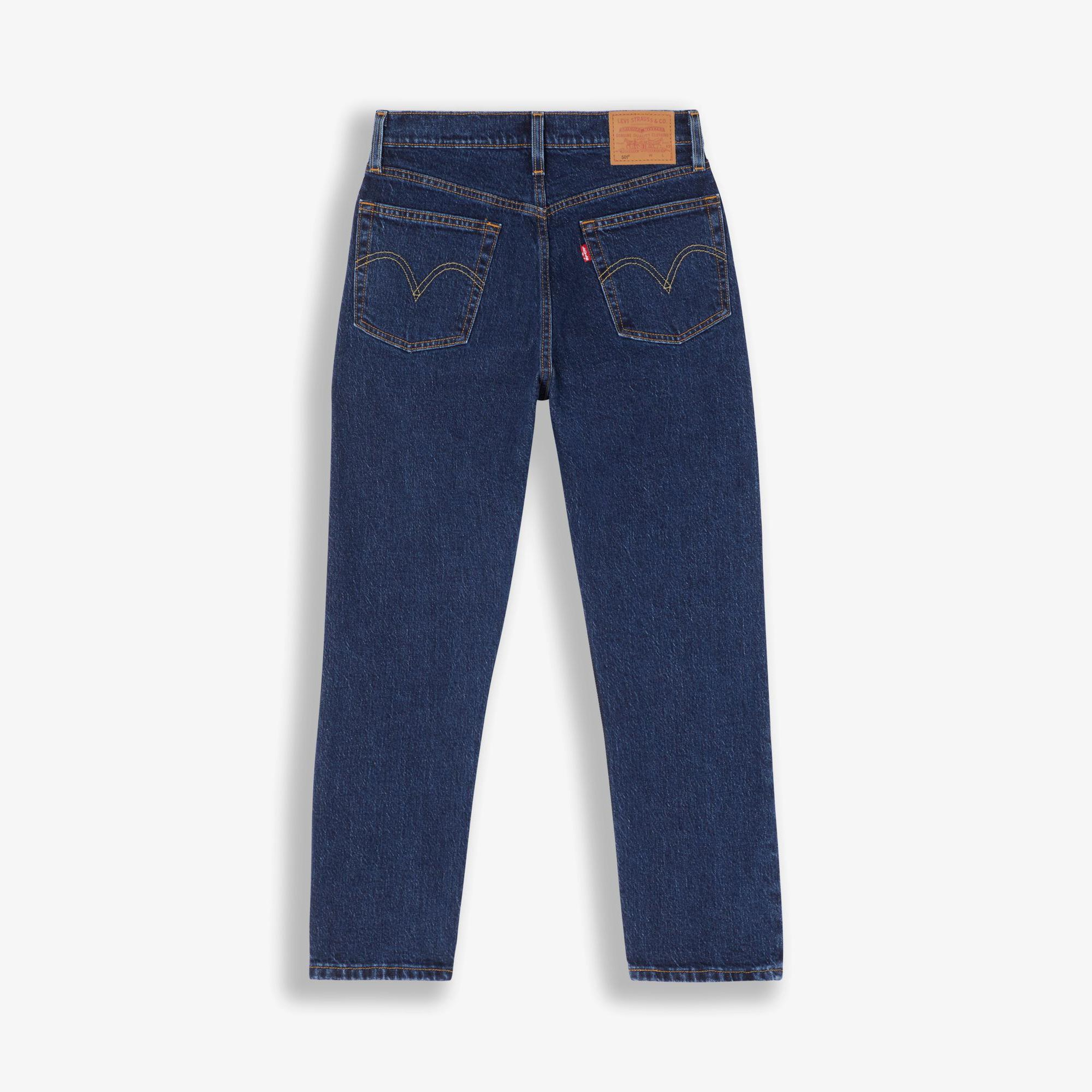 Levi's 501 Crop Salsa Stonewash Kadın Lacivert Jean