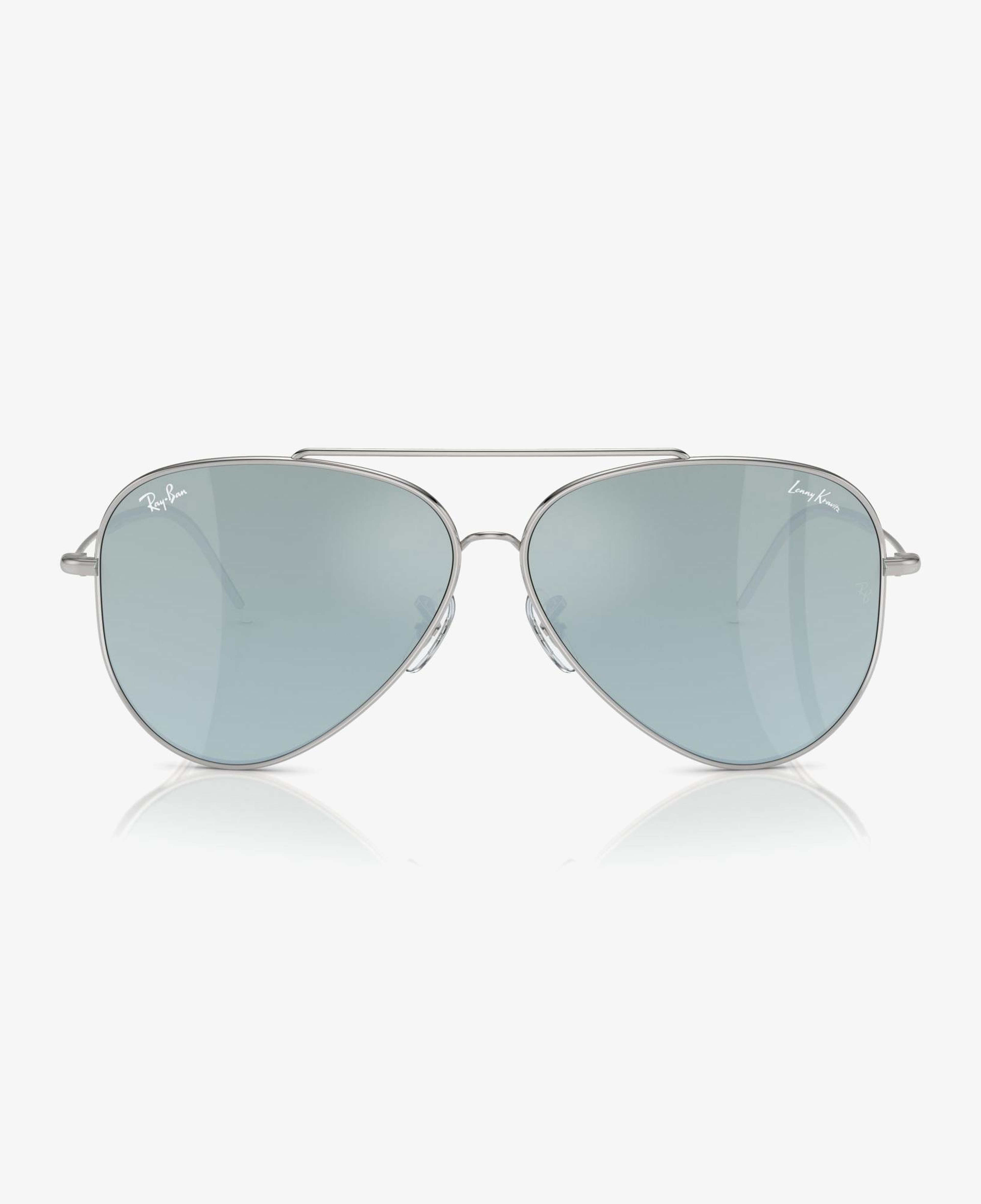 RAY-BAN Lenny Kravitz X Aviator Reverse Unisex Gümüş Güneş Gözlüğü