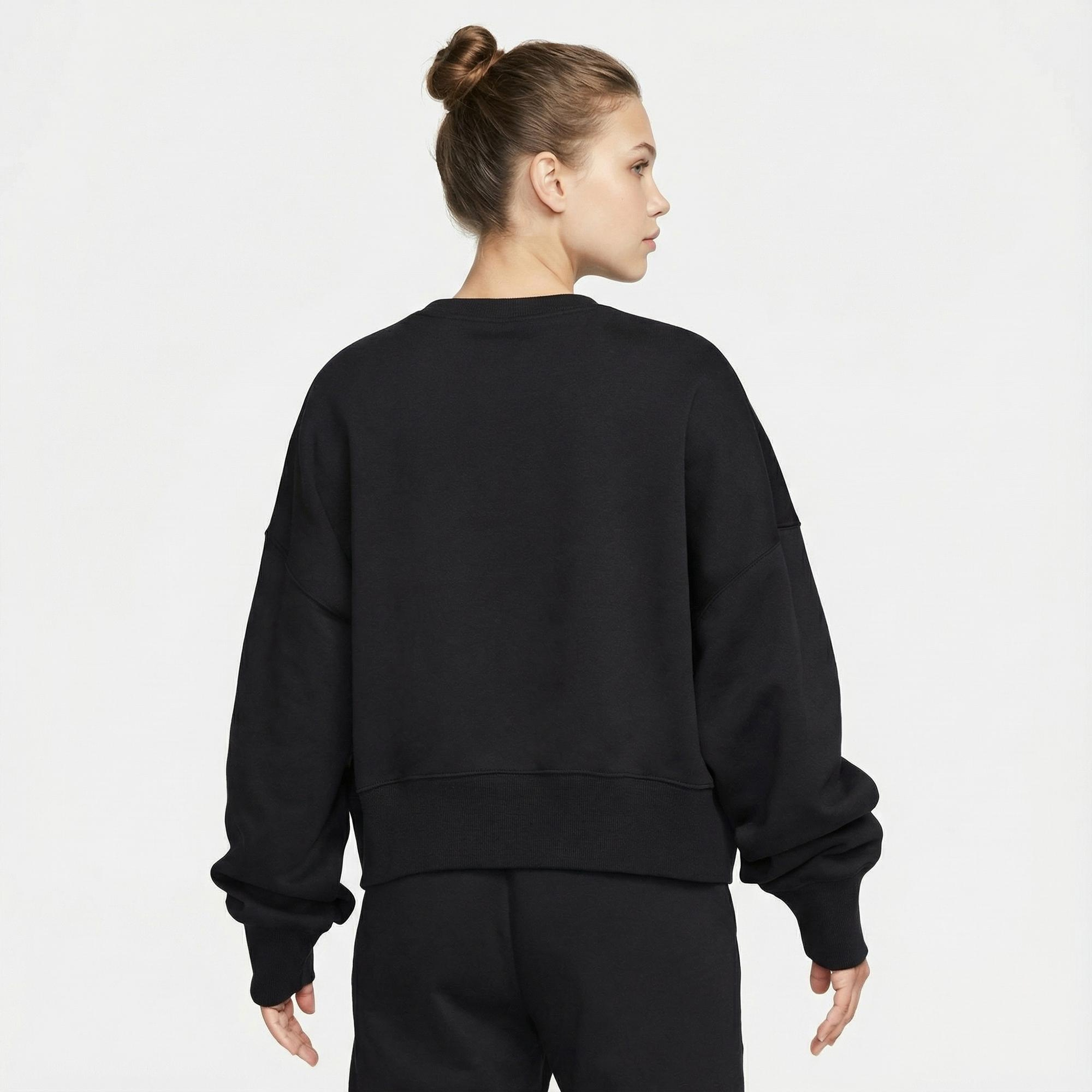 Nike Sportswear Phoenix Fleece Oversize Crew Kadın Siyah Sweatshirt