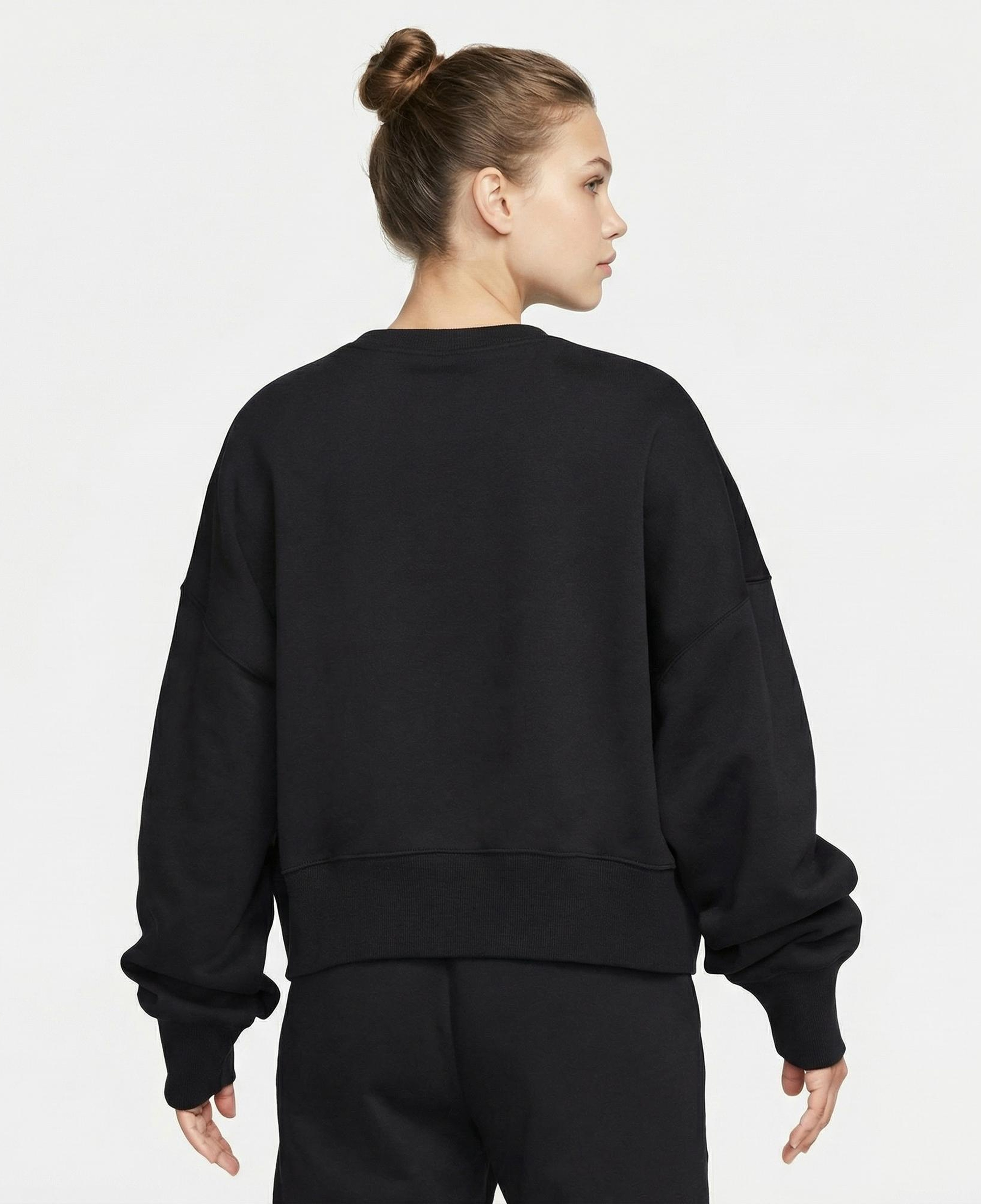 Nike Sportswear Phoenix Fleece Oversize Crew Kadın Siyah Sweatshirt