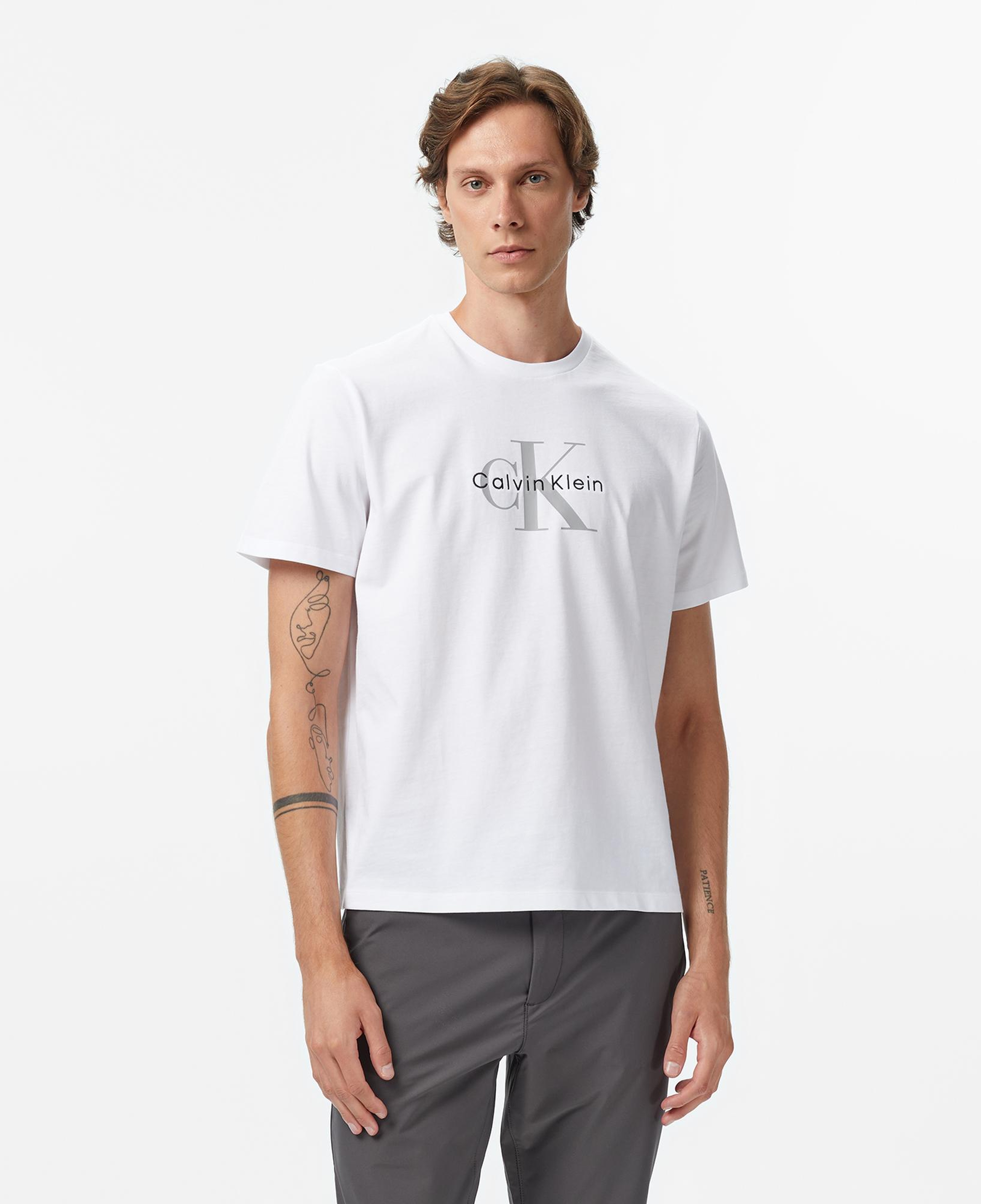 Calvin Klein Hero Monologo Erkek Beyaz T-Shirt