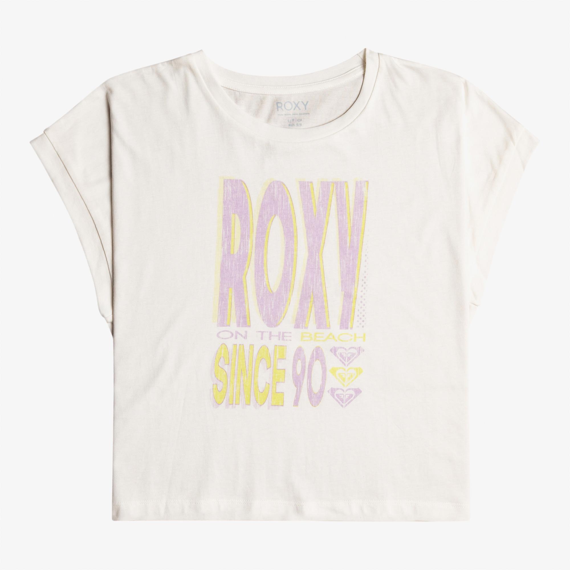 Quiksilver Alone On The Beach Kadın Beyaz T-Shirt