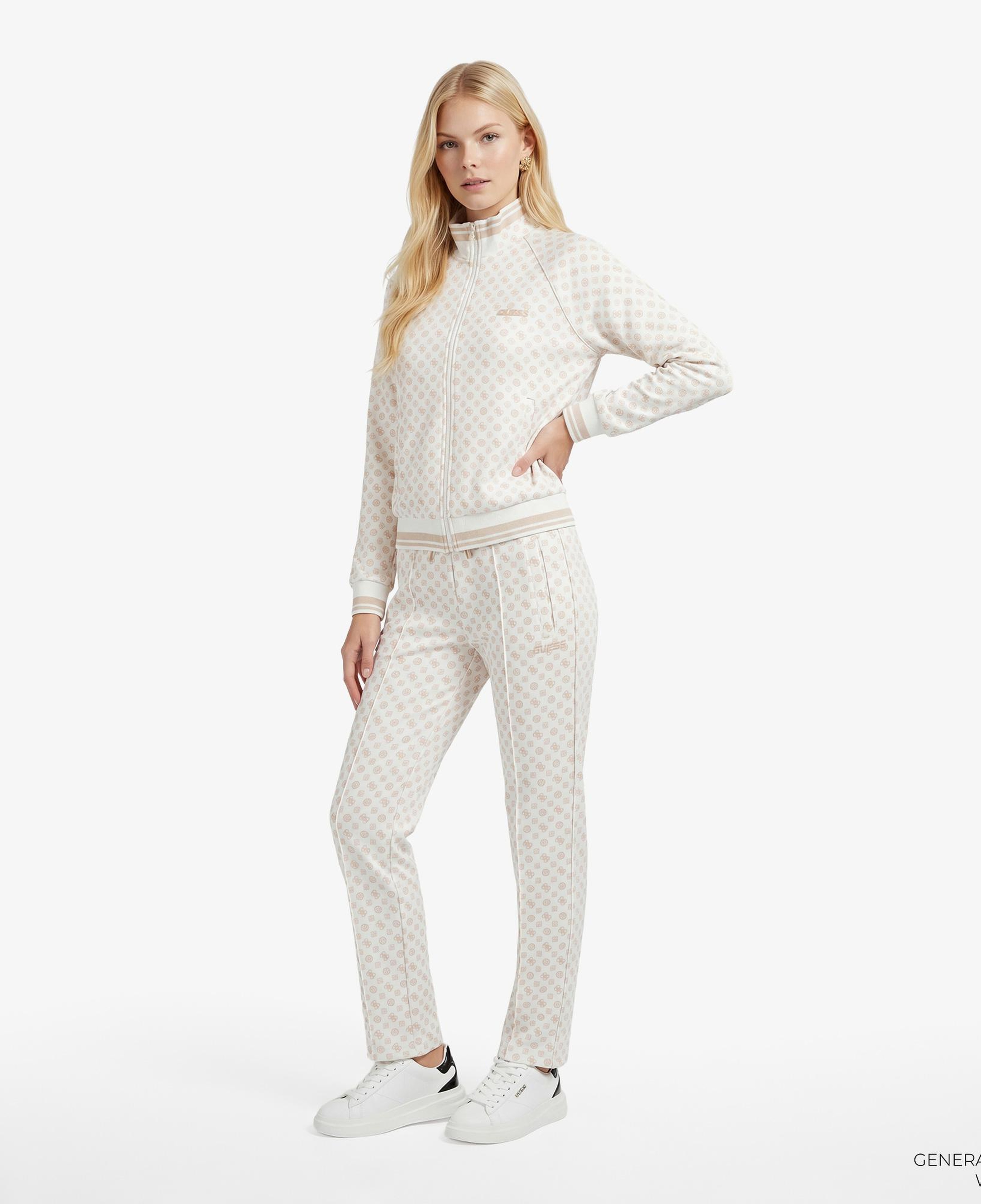 Guess Aggie Aktif Scuba Kadın Krem Sweatshirt