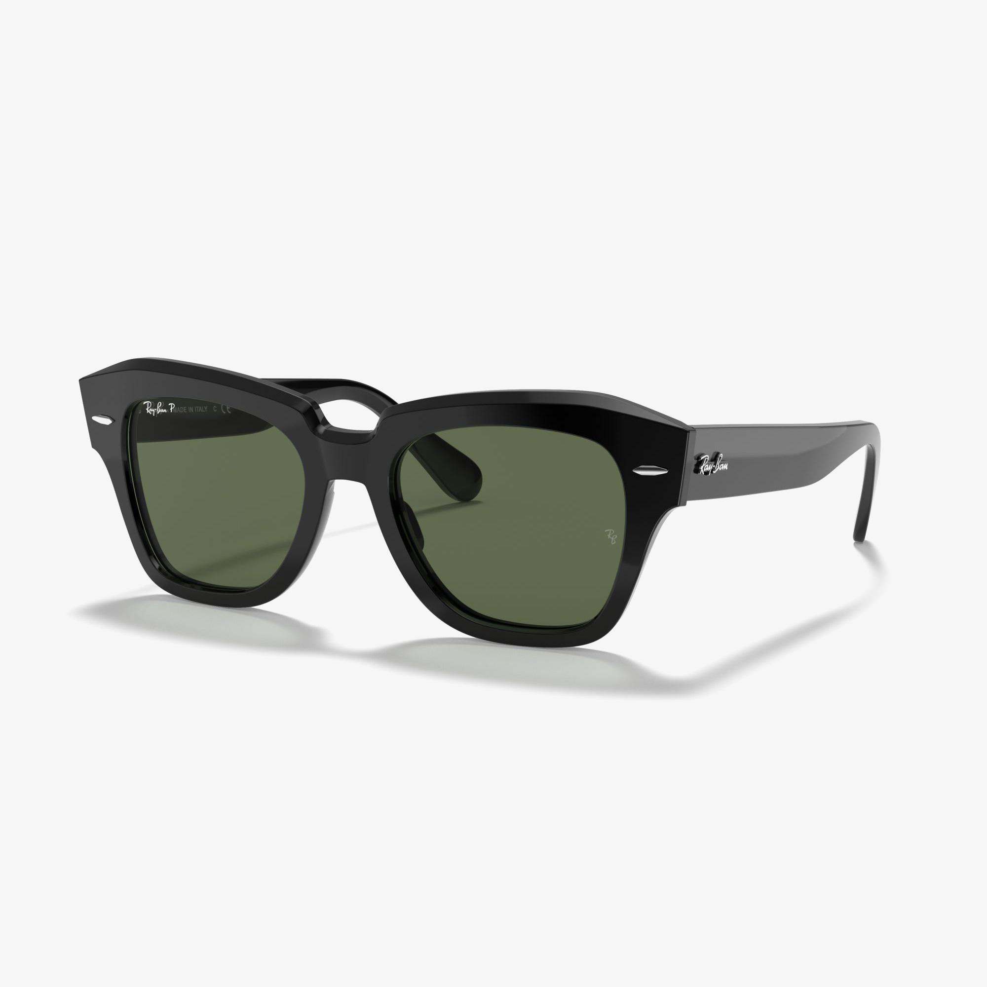 RAY-BAN 0RB2186 State Street Unisex Siyah Güneş Gözlüğü