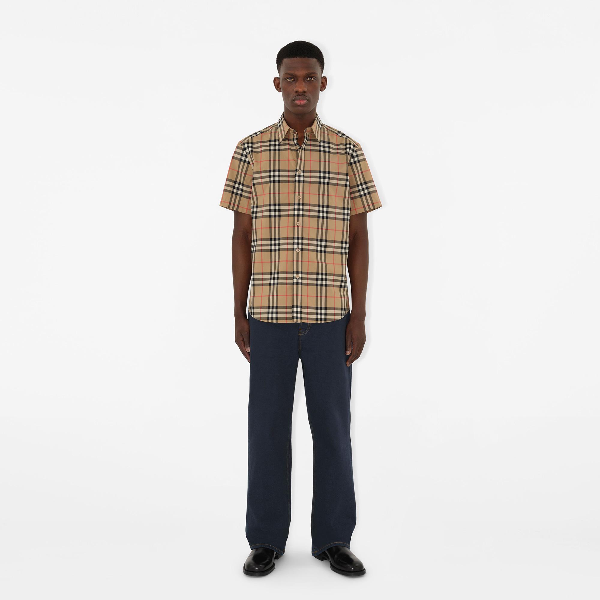 Burberry Caxtan Erkek Bej Gömlek