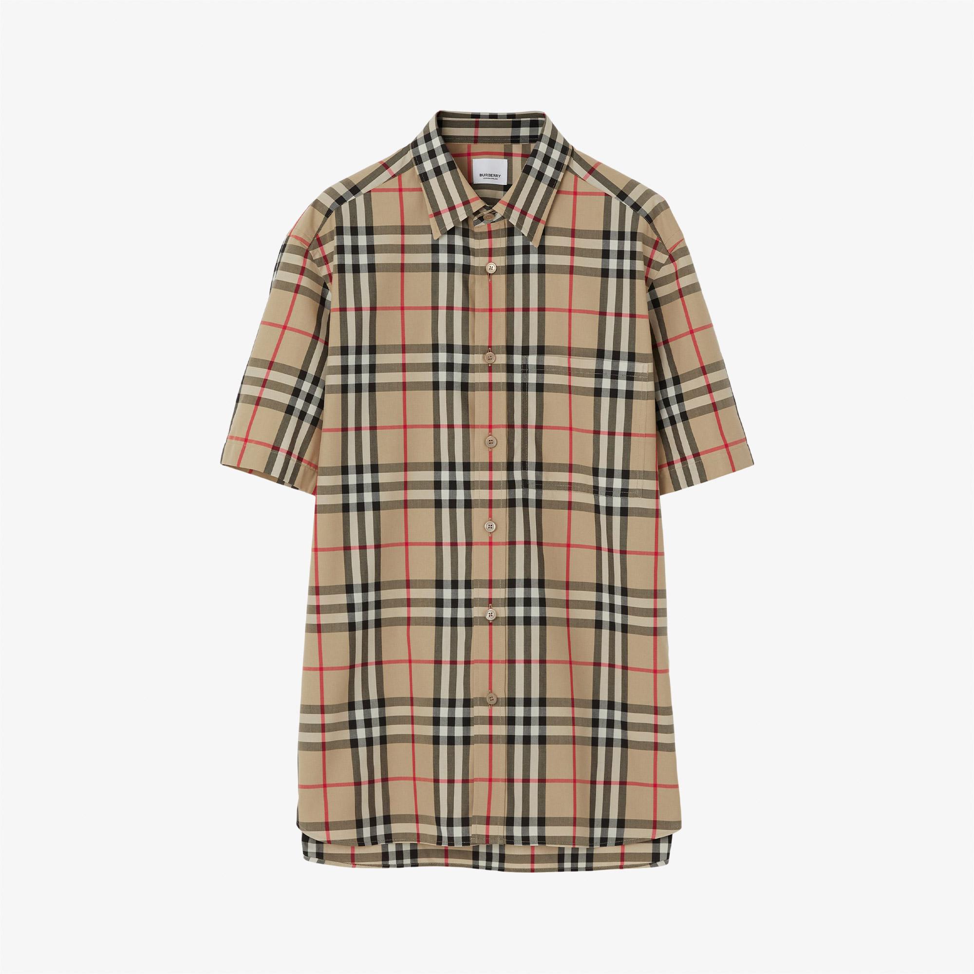 Burberry Caxtan Erkek Bej Gömlek