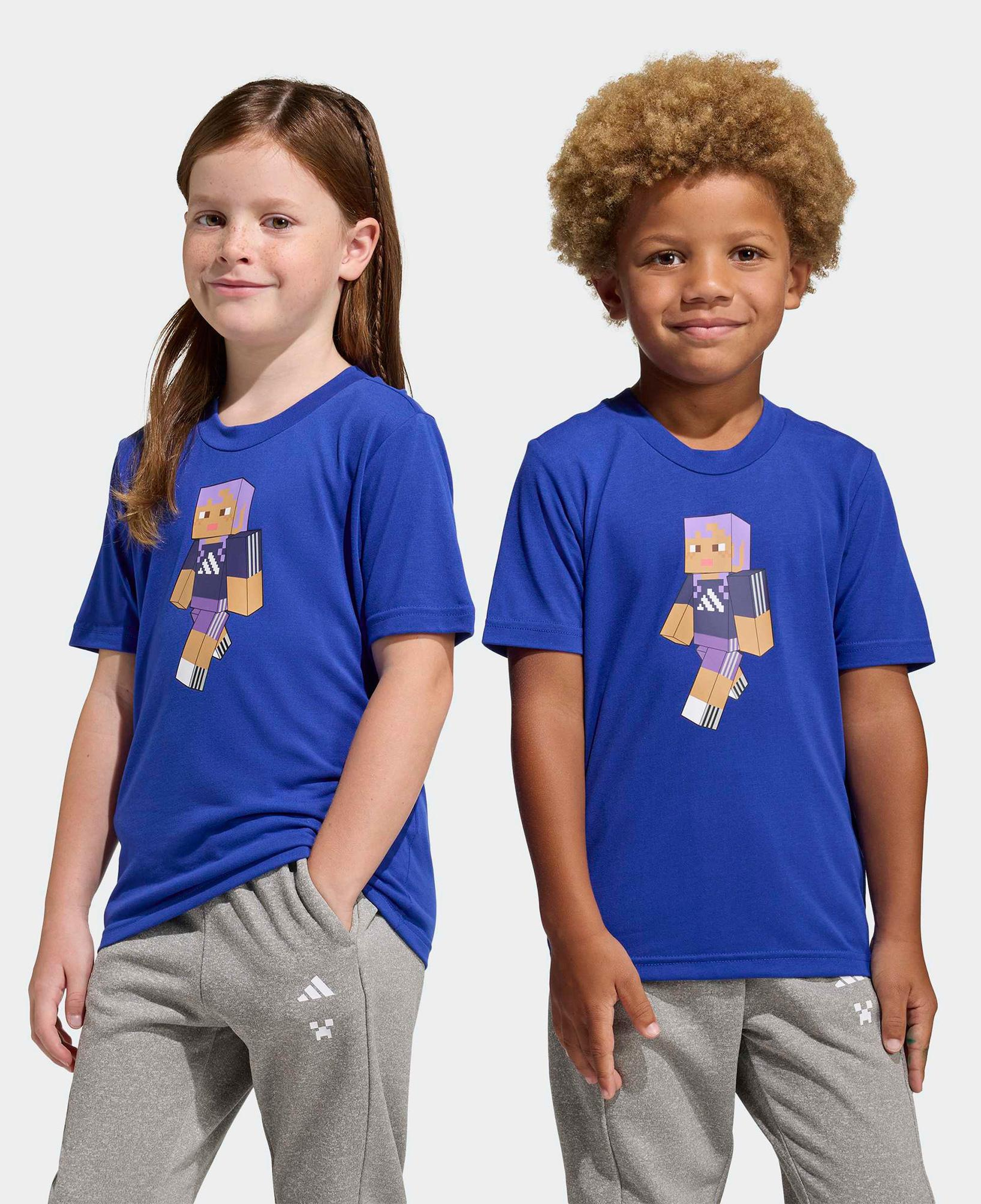 adidas Minecraft Training Çocuk Mavi T-Shirt