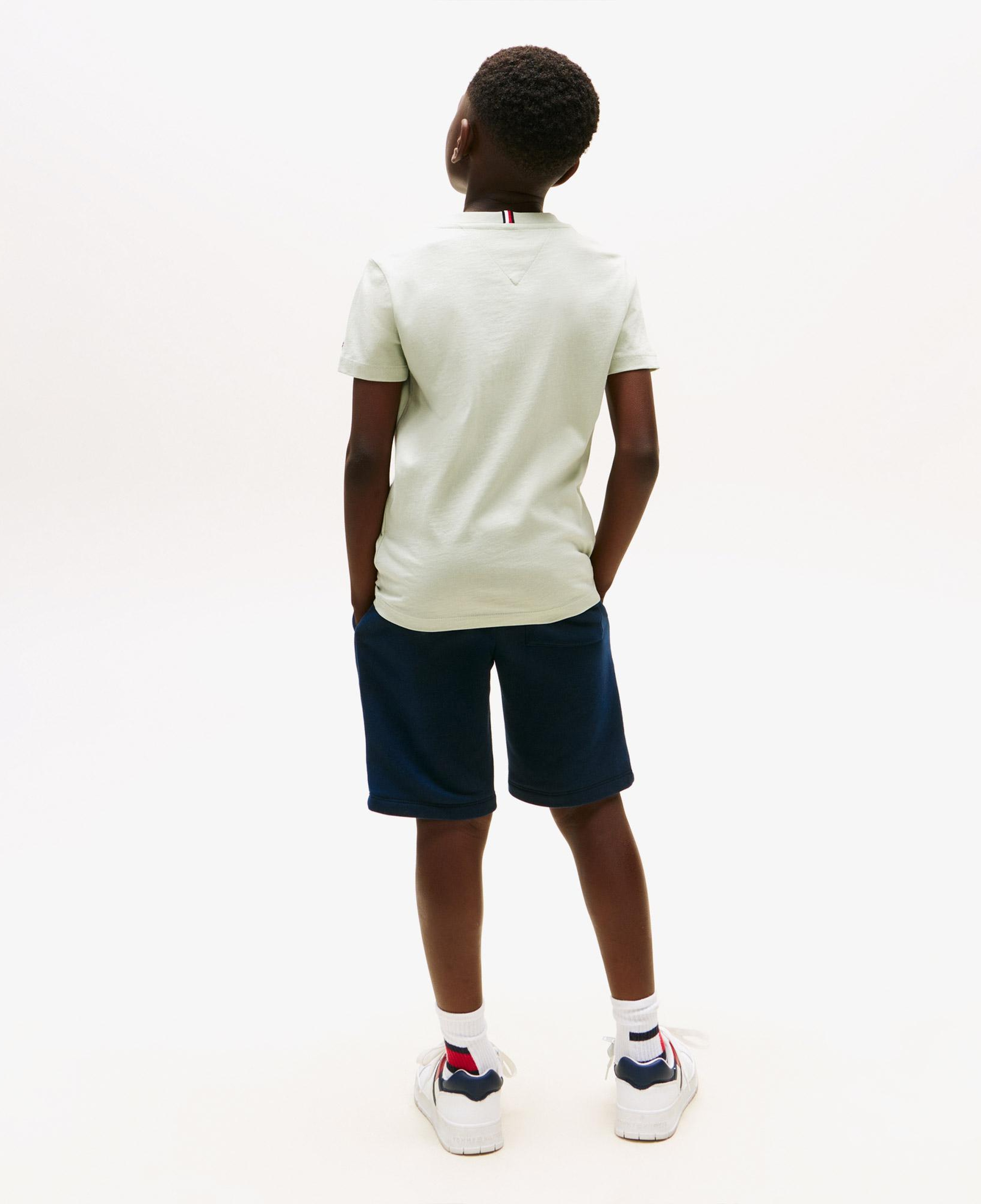 Tommy Hilfiger Script Flag Print Çocuk Yeşil T-Shirt