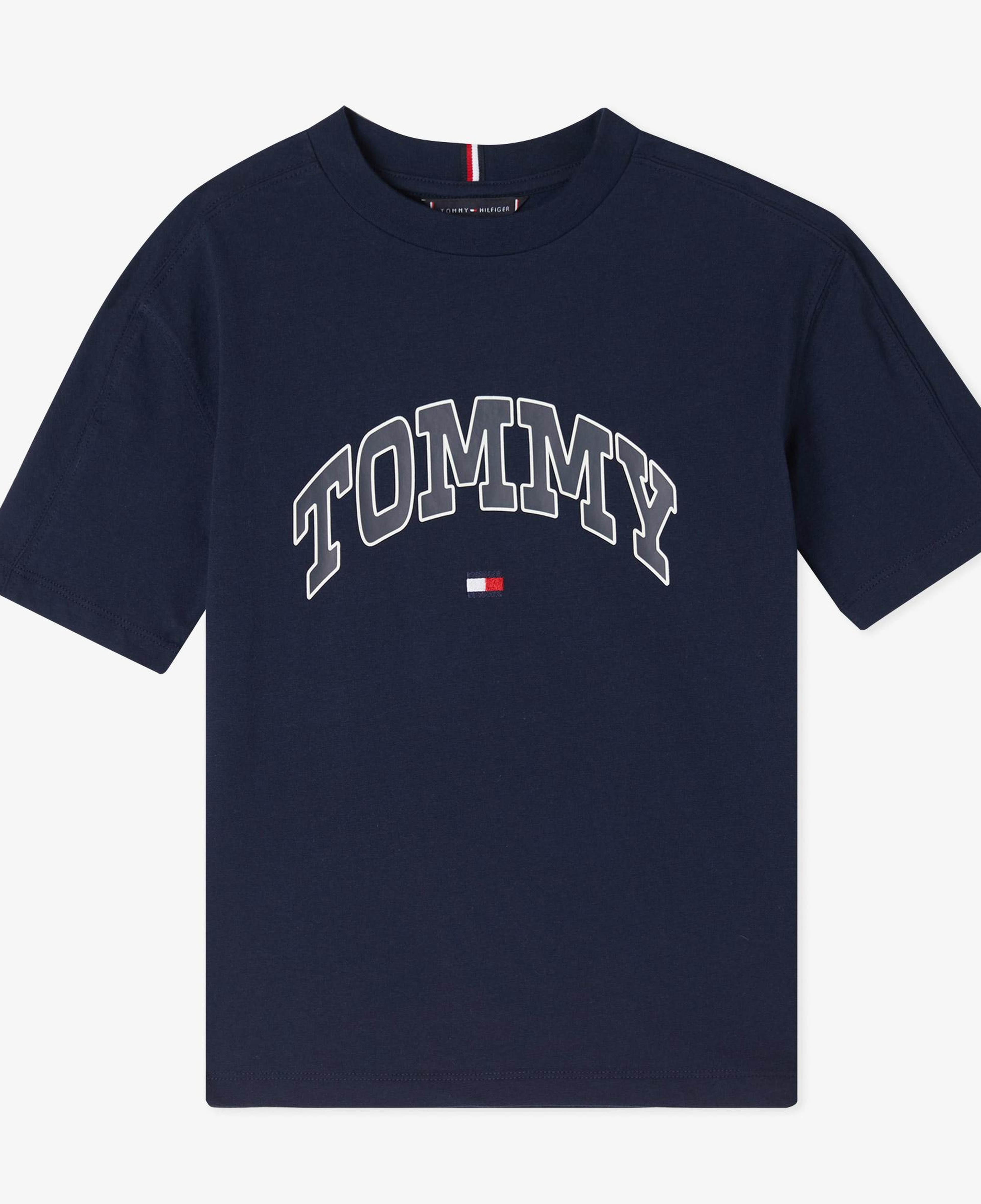 Tommy Hilfiger Varsity Raised Print Çocuk Lacivert T-Shirt