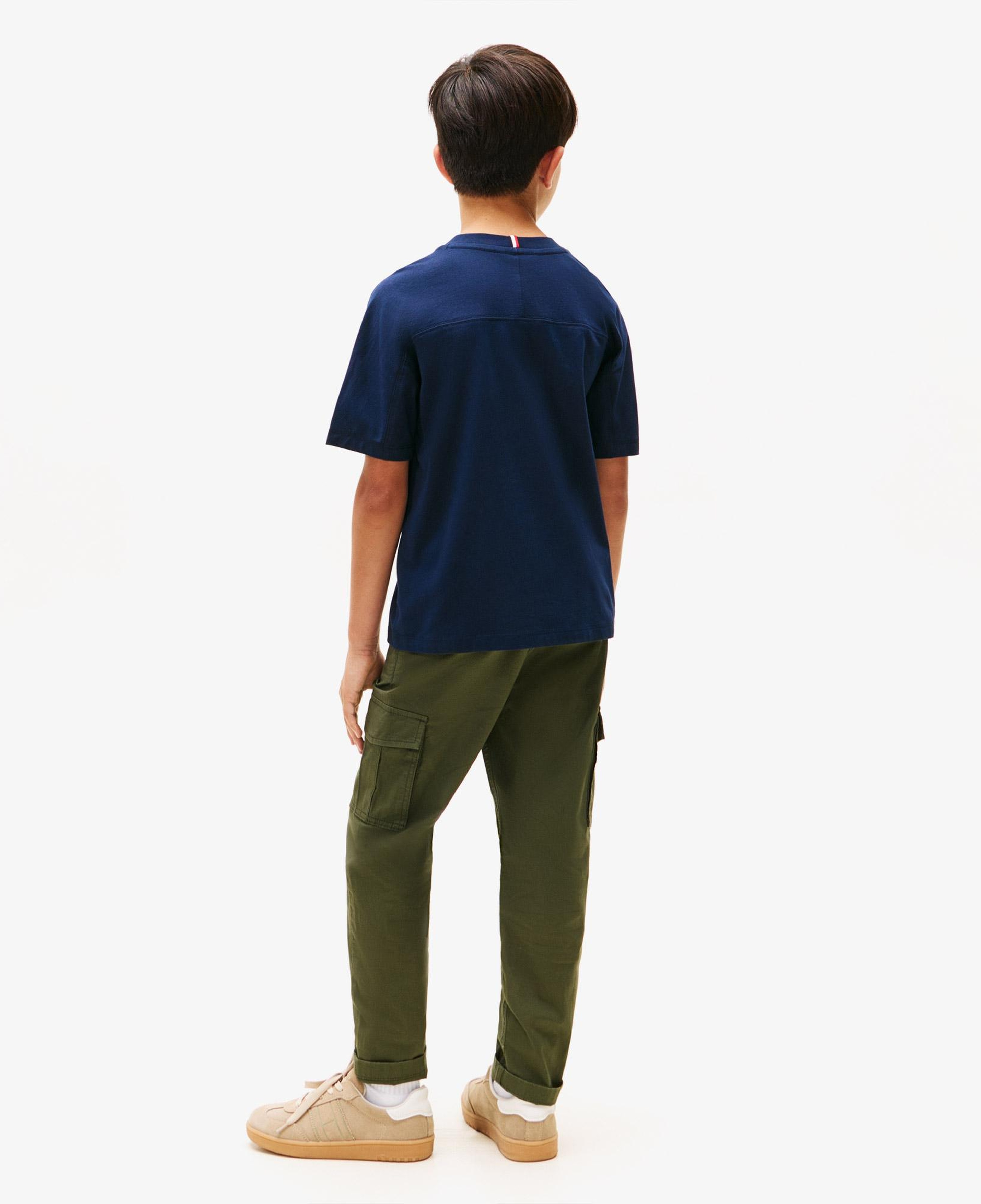 Tommy Hilfiger Varsity Raised Print Çocuk Lacivert T-Shirt