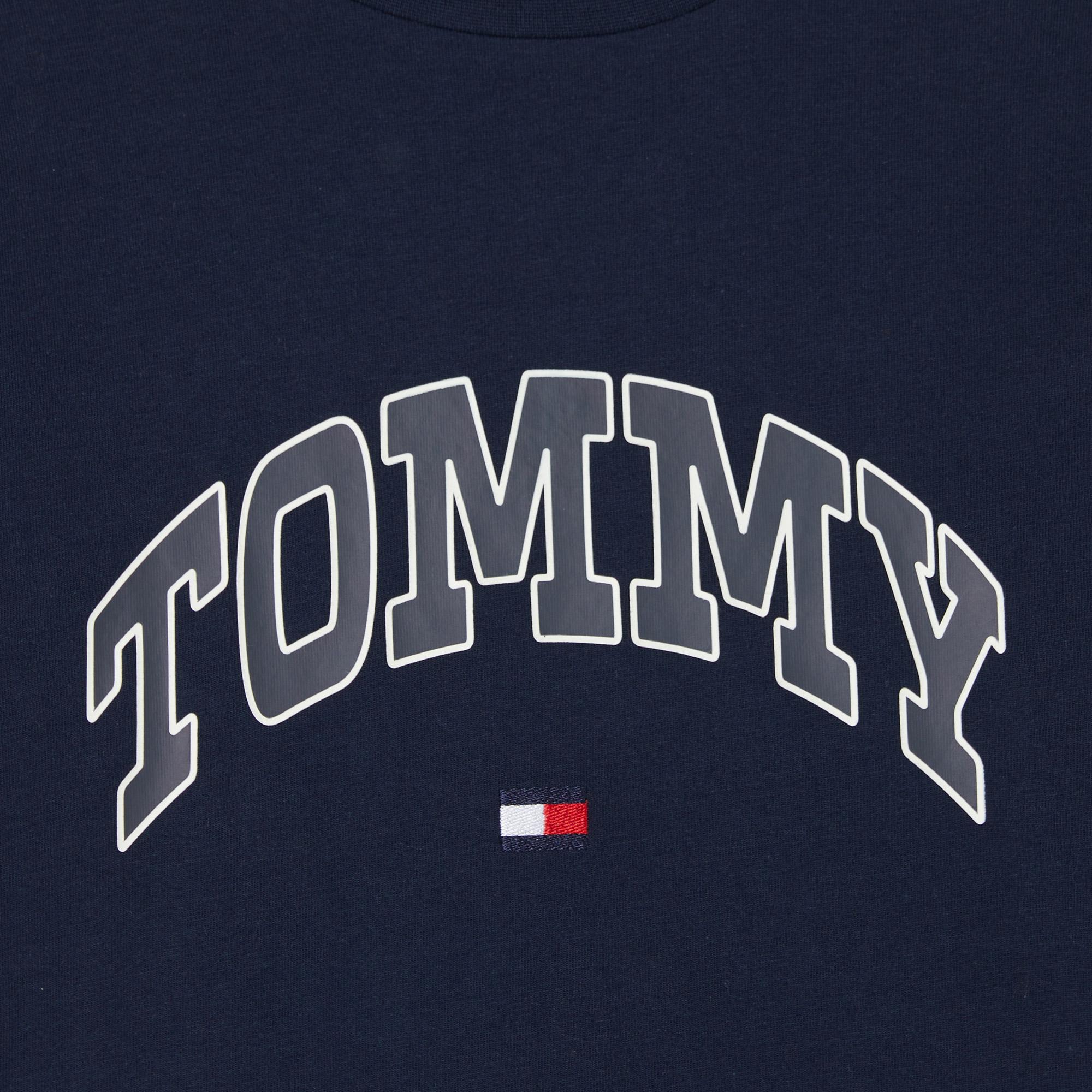 Tommy Hilfiger Varsity Raised Print Çocuk Lacivert T-Shirt