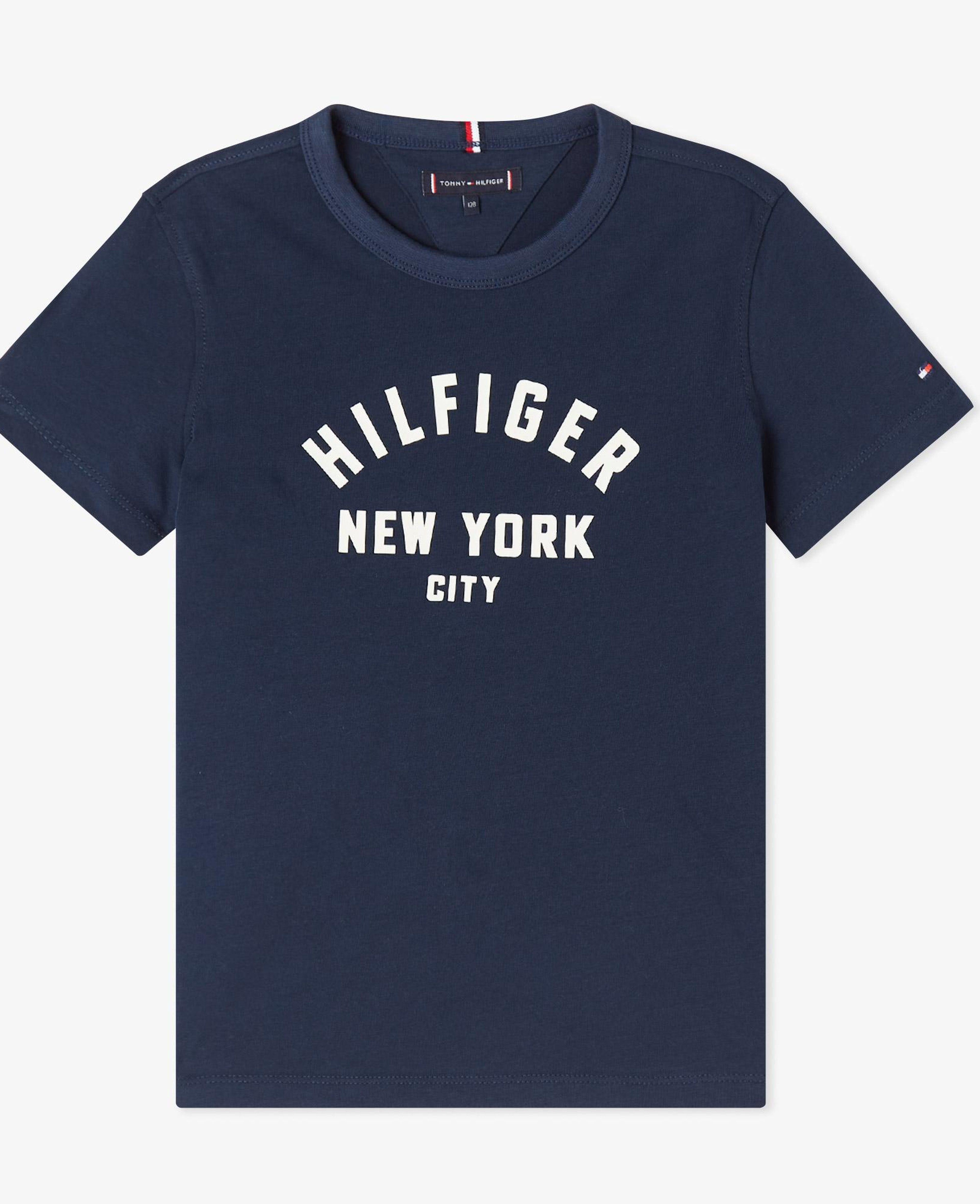 Tommy Hilfiger Curved Graphic Çocuk Lacivert T-Shirt