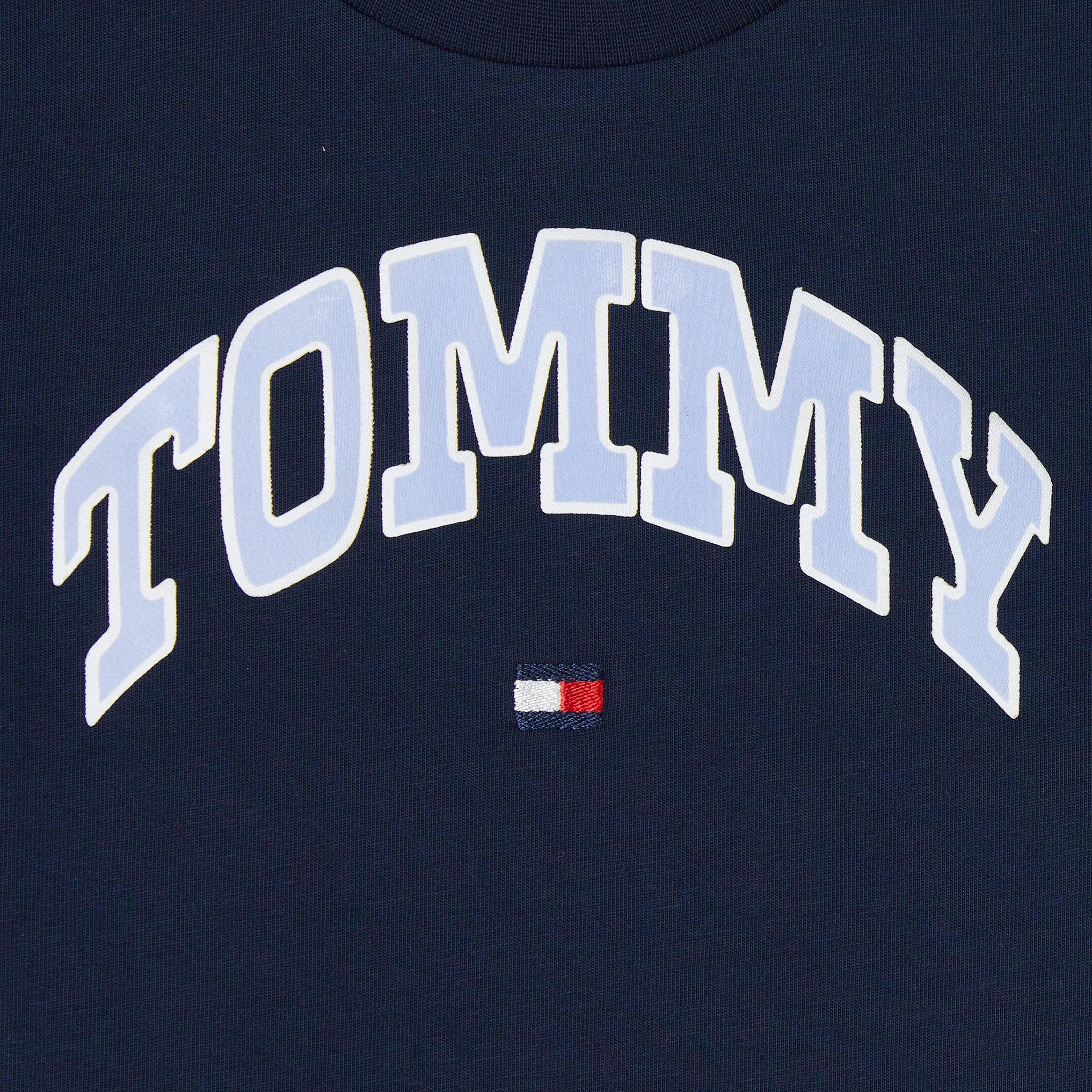Tommy Hilfiger Varsity Sateen Çocuk Lacivert T-Shirt