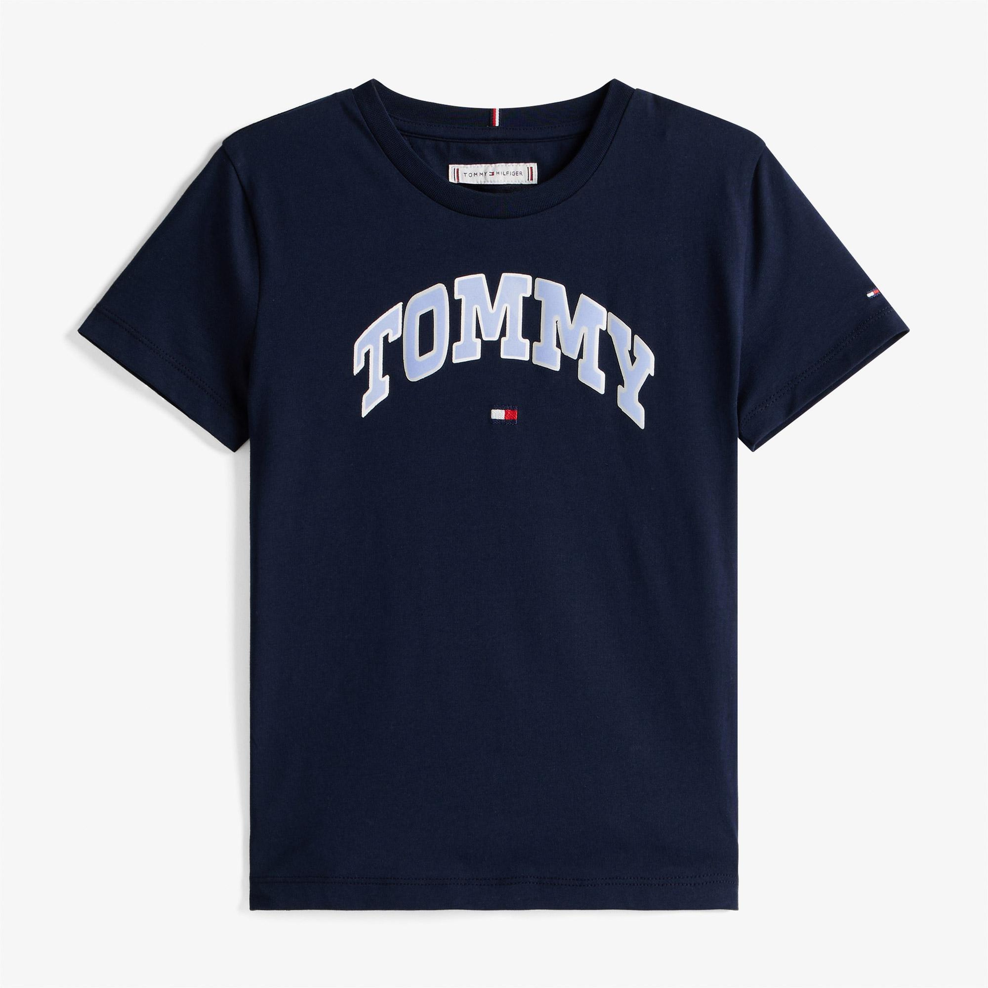 Tommy Hilfiger Varsity Sateen Çocuk Lacivert T-Shirt