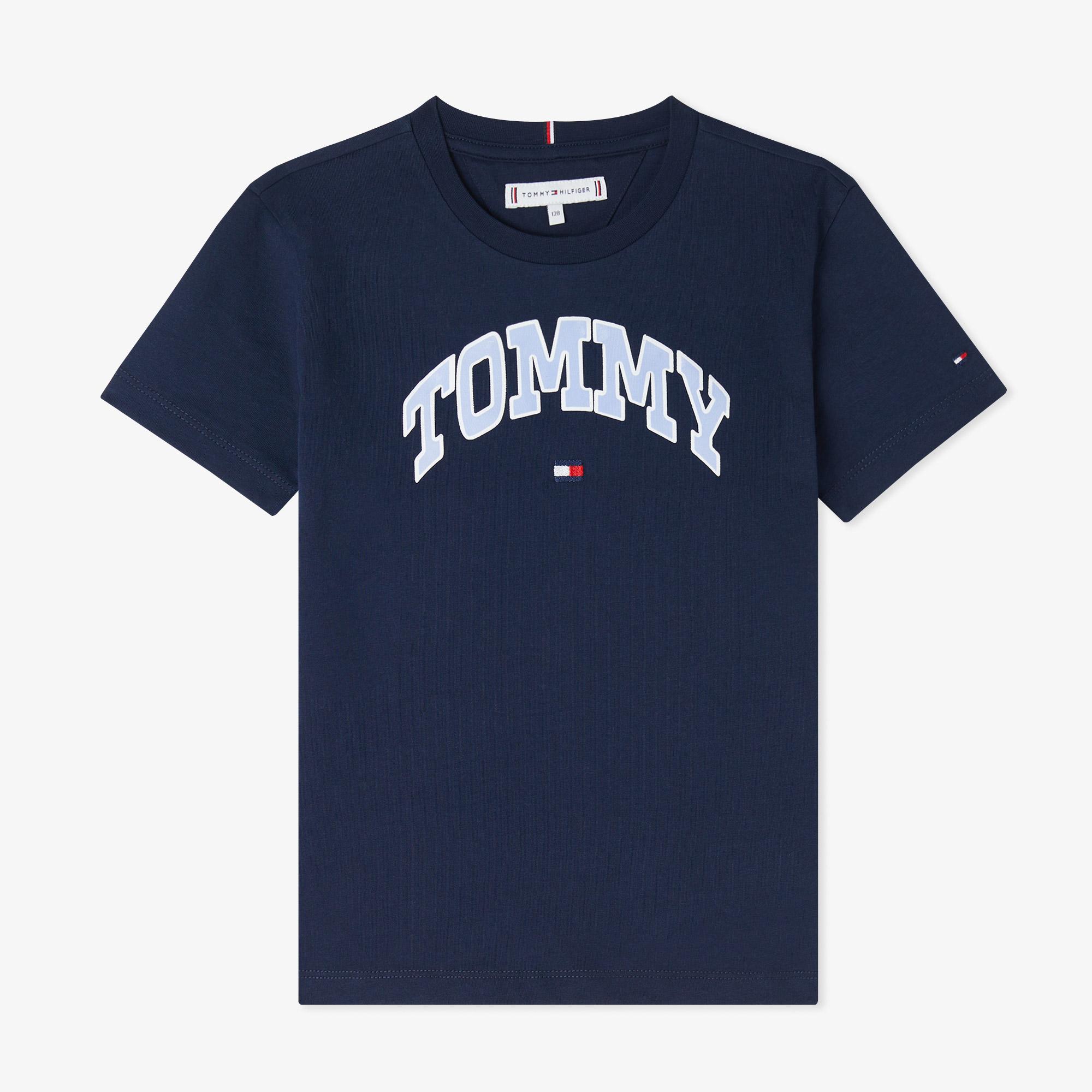 Tommy Hilfiger Varsity Sateen Çocuk Lacivert T-Shirt