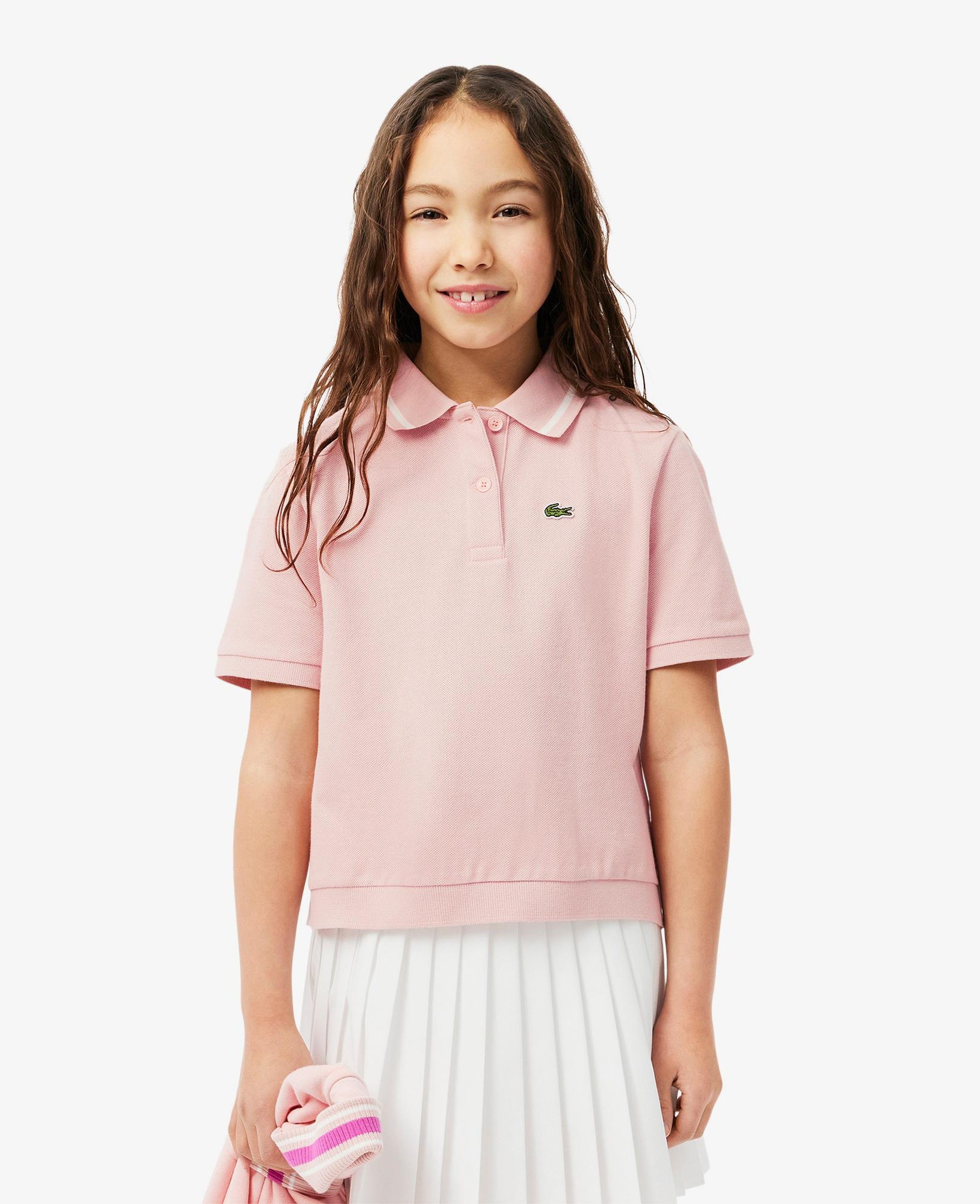 Lacoste Kız Çocuk Pembe Polo
