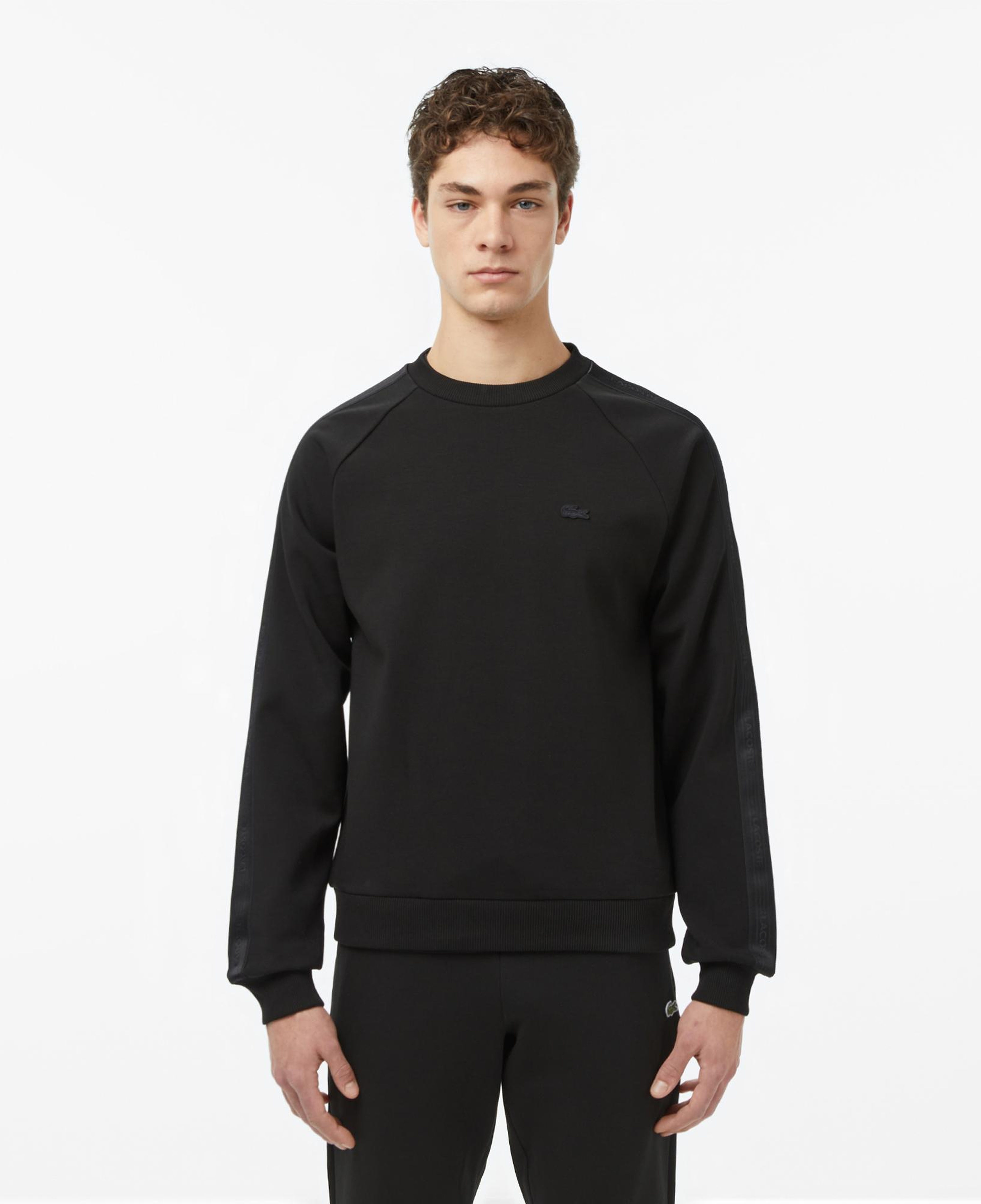 Lacoste Erkek Classic Fit Bisiklet Yaka Siyah Sweatshirt