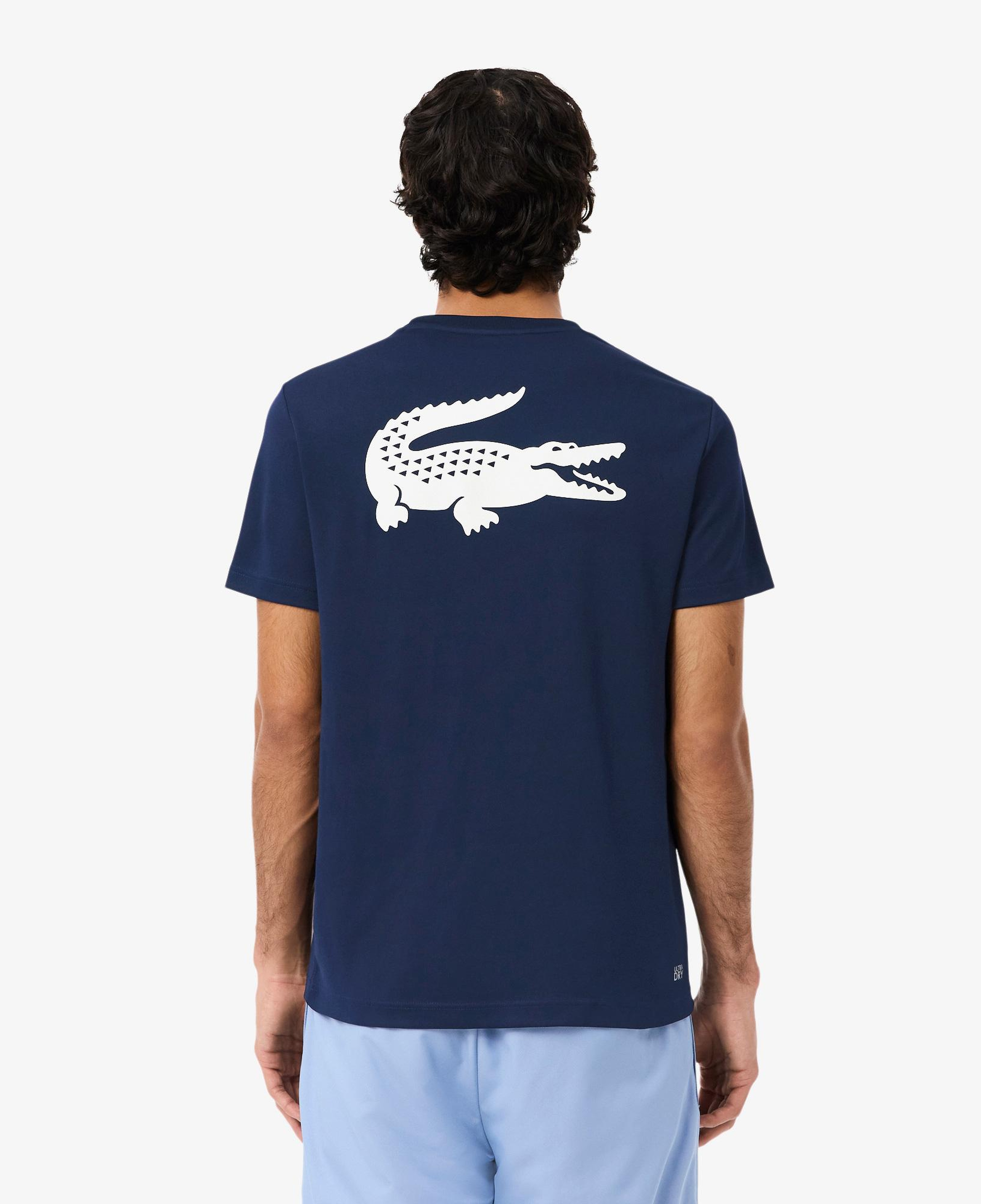 Lacoste Erkek Regular Fit Bisiklet Yaka Baskılı Lacivert T-Shirt