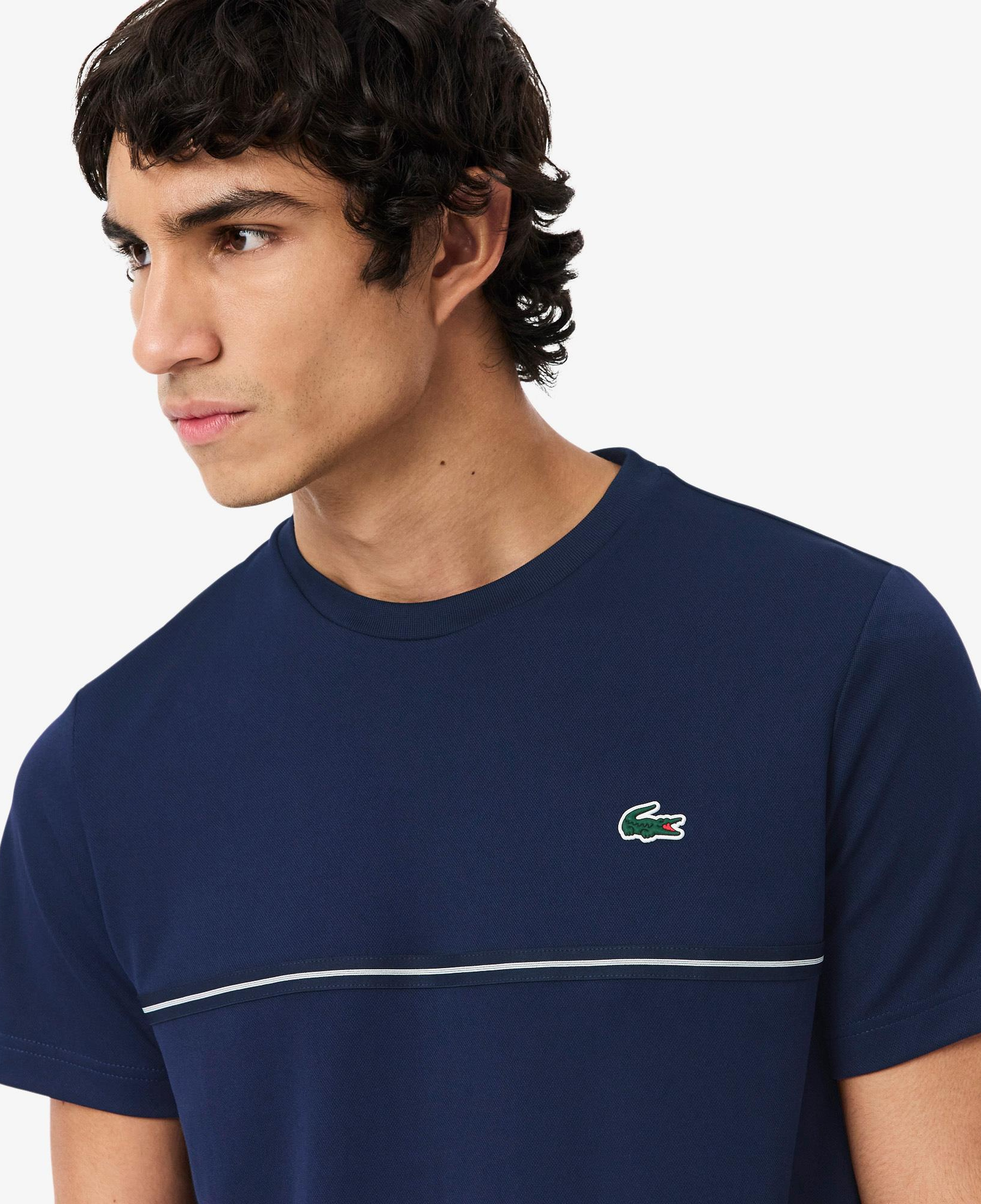 Lacoste Erkek Regular Fit Bisiklet Yaka Baskılı Lacivert T-Shirt