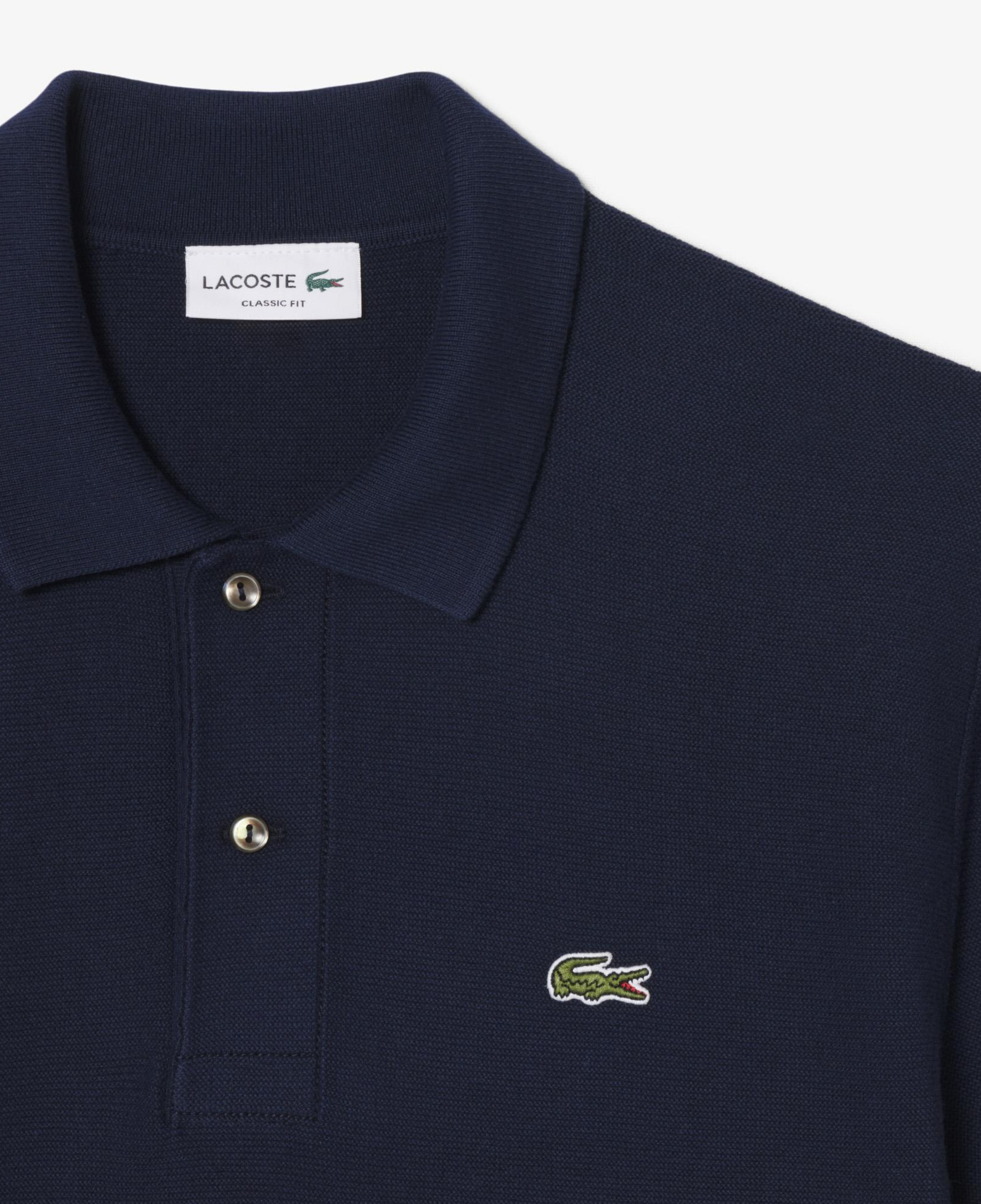 Lacoste Erkek Classic Fit Kısa Kollu Polo Yaka Lacivert Triko