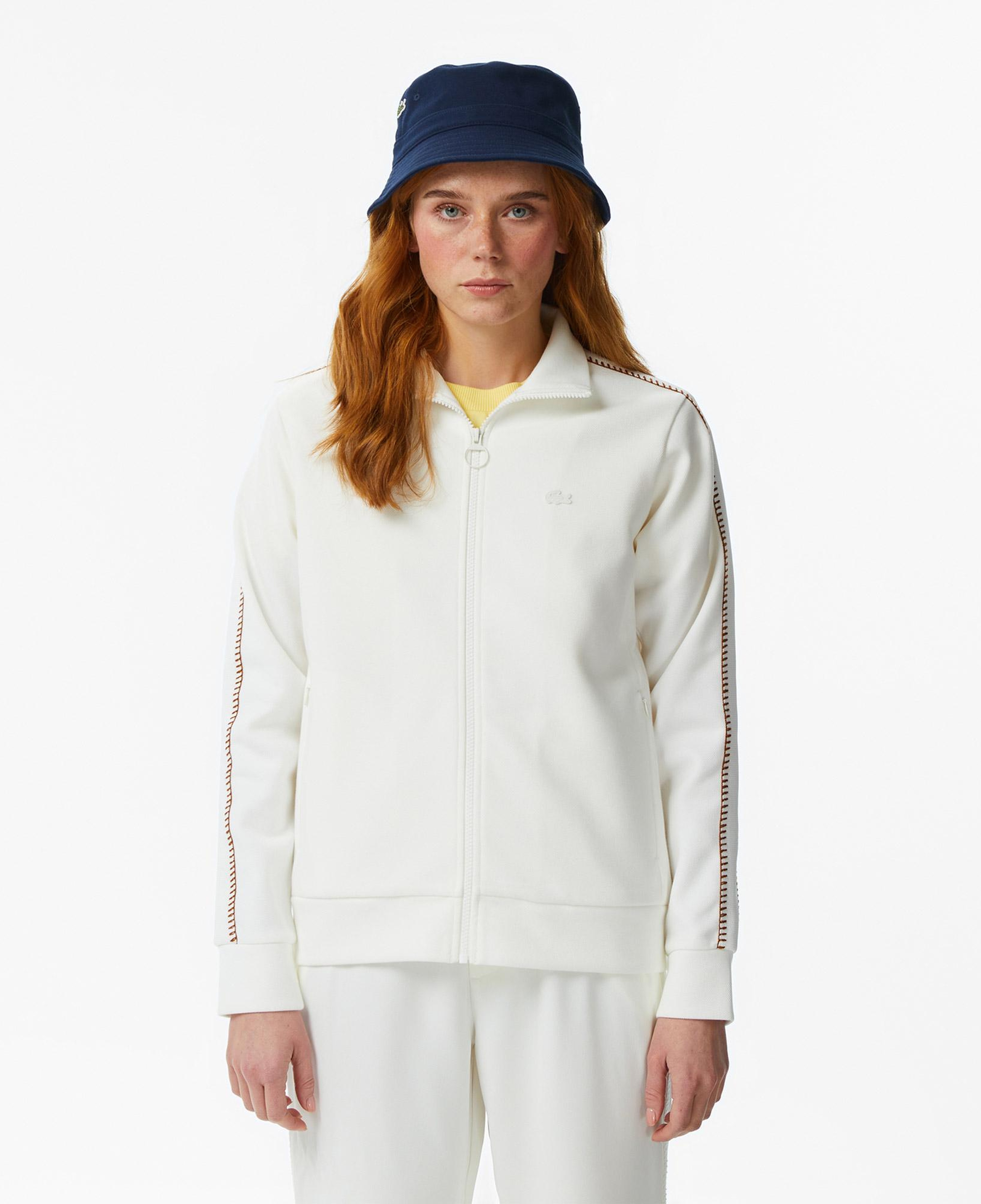 Lacoste Kadın Regular Fit Dik Yaka Krem Sweatshirt