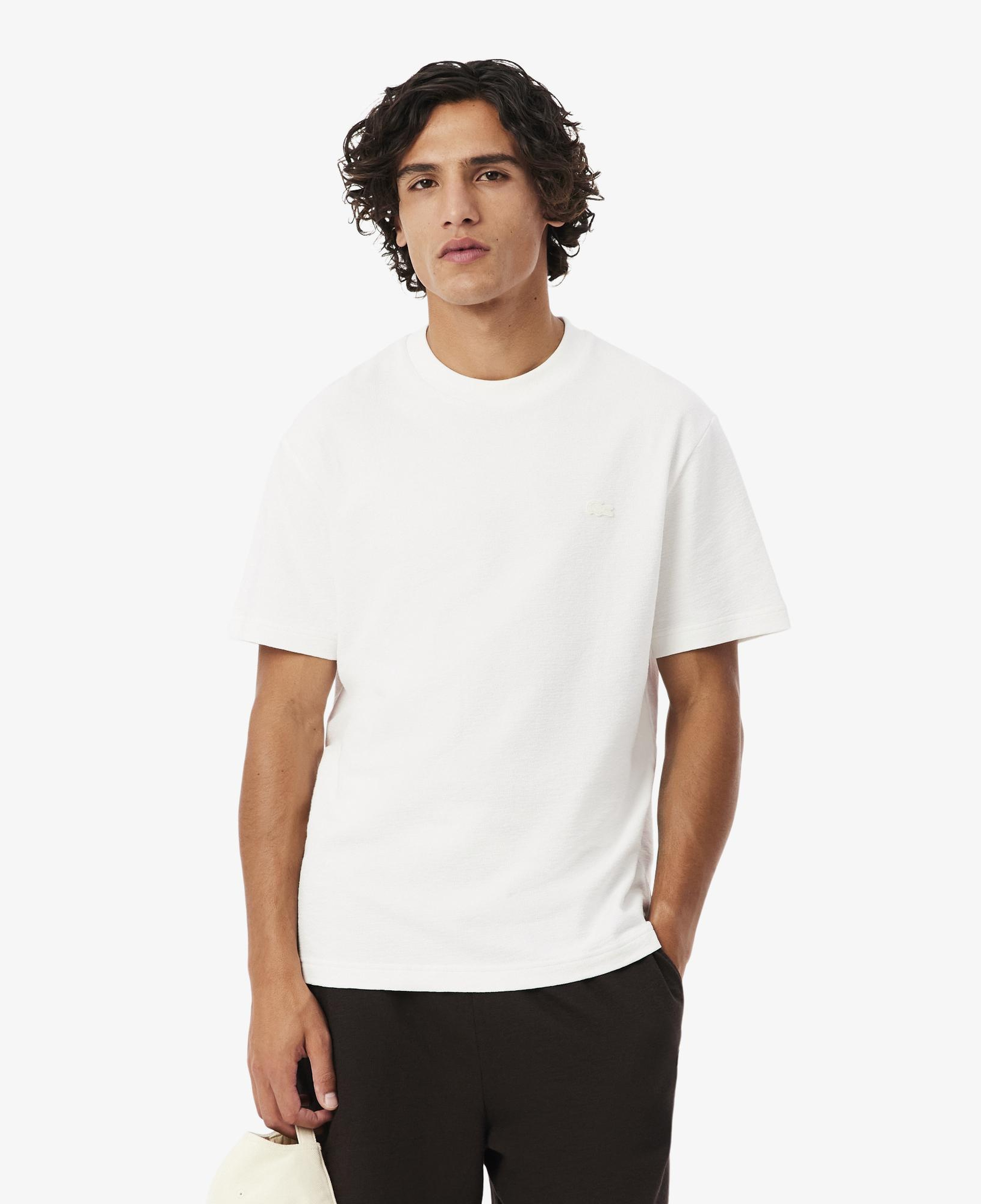 Lacoste Erkek Classic Fit Bisiklet Yaka Beyaz T-Shirt