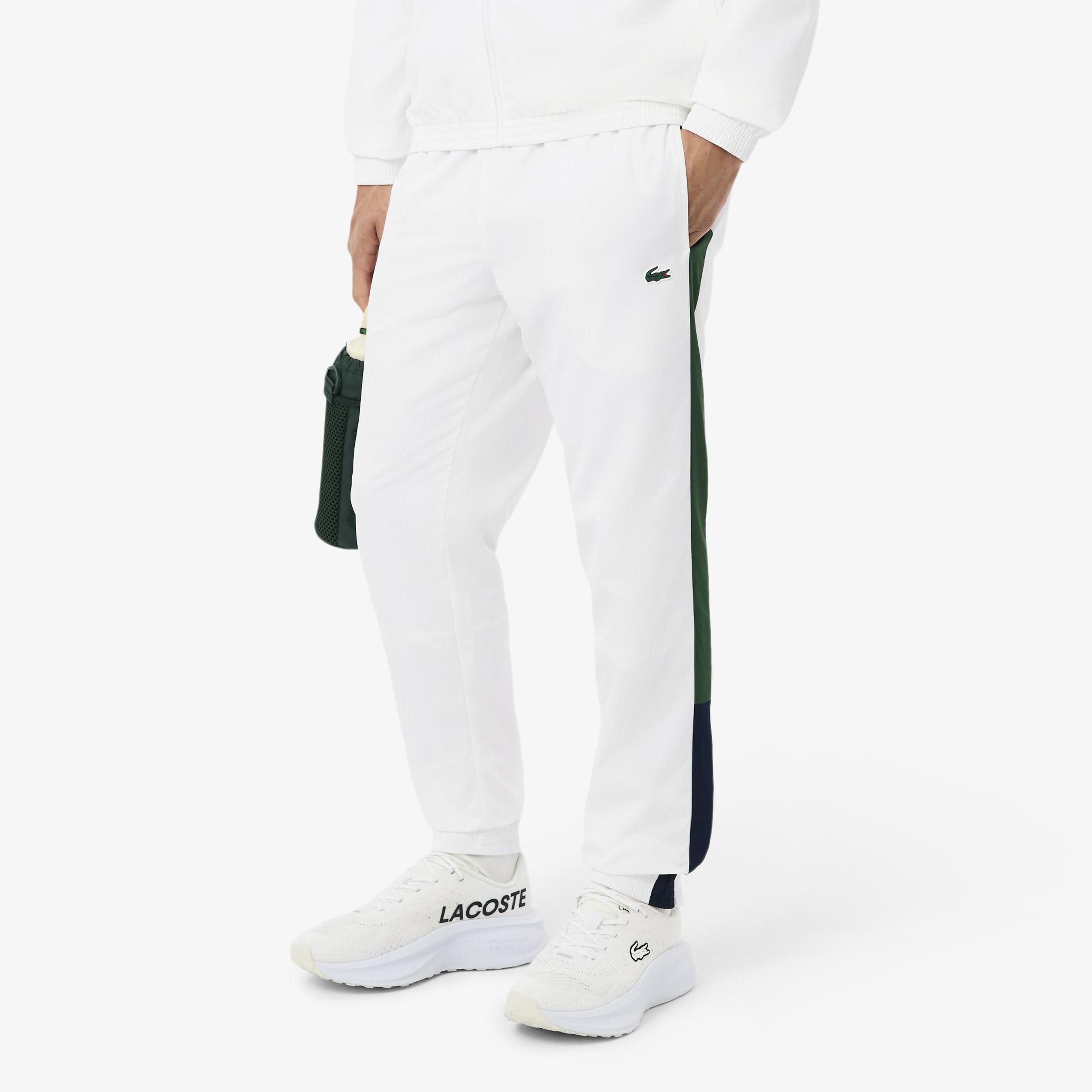Lacoste Erkek Regular Fit Renk Bloklu Beyaz Eşofman Takımı