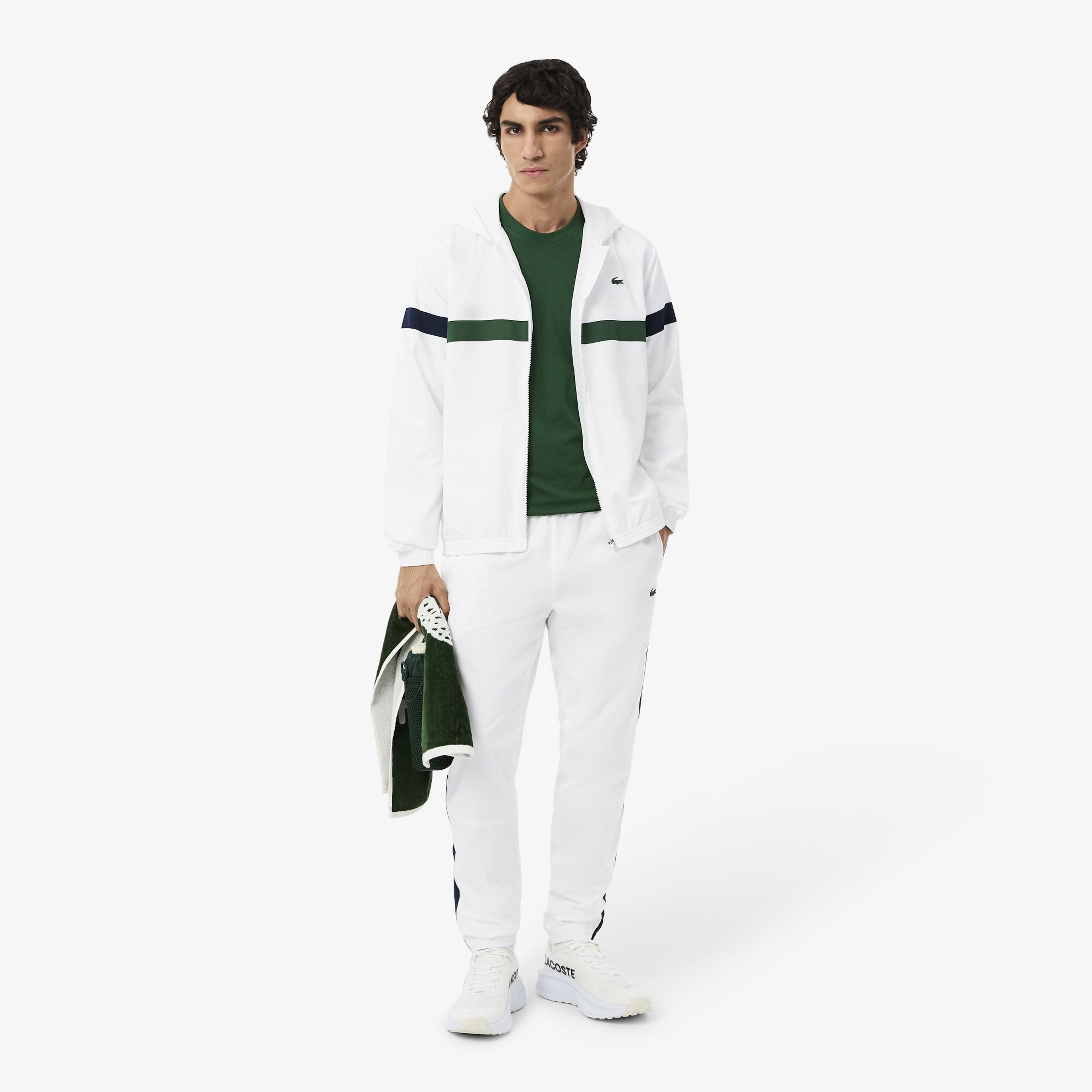 Lacoste Erkek Regular Fit Renk Bloklu Beyaz Eşofman Takımı