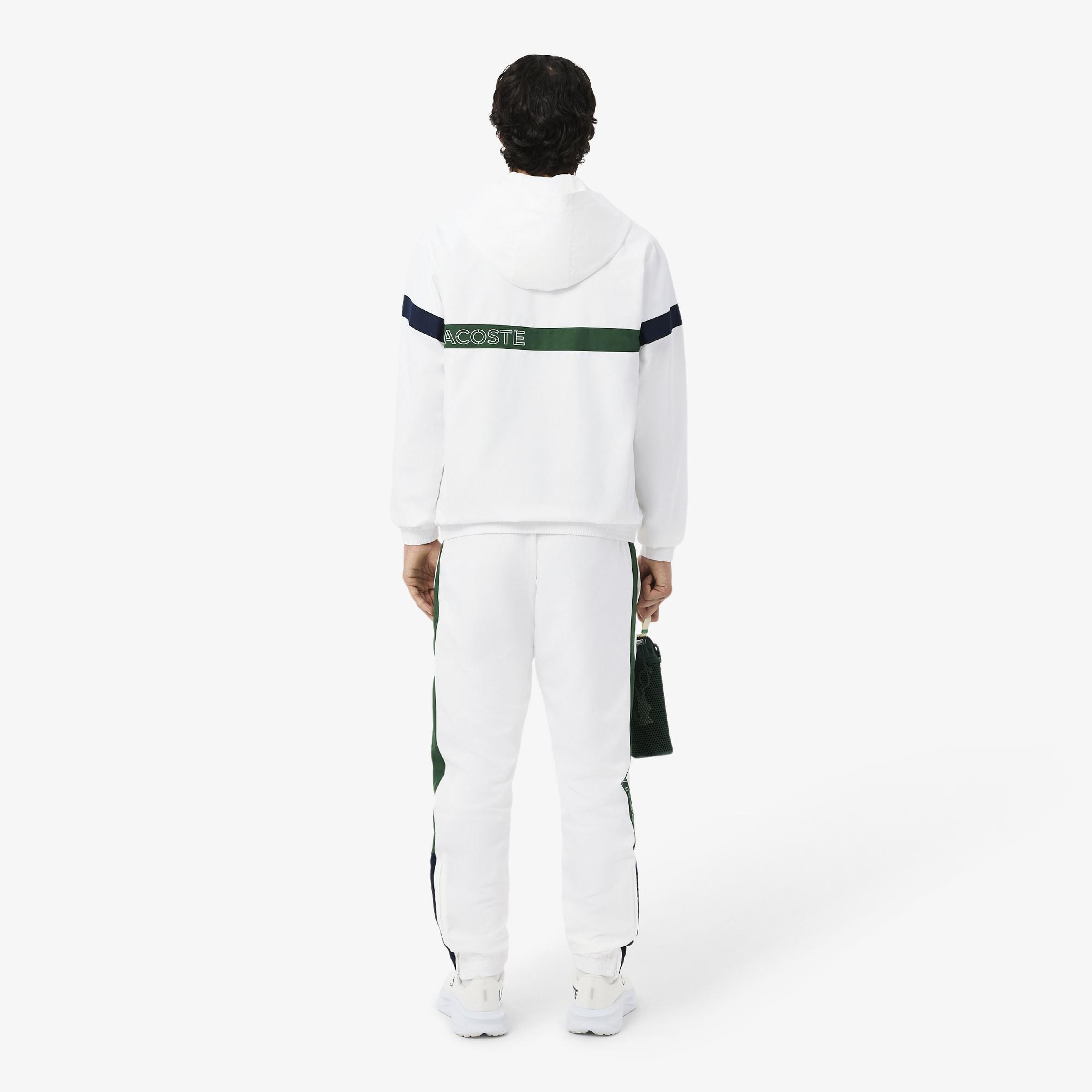 Lacoste Erkek Regular Fit Renk Bloklu Beyaz Eşofman Takımı