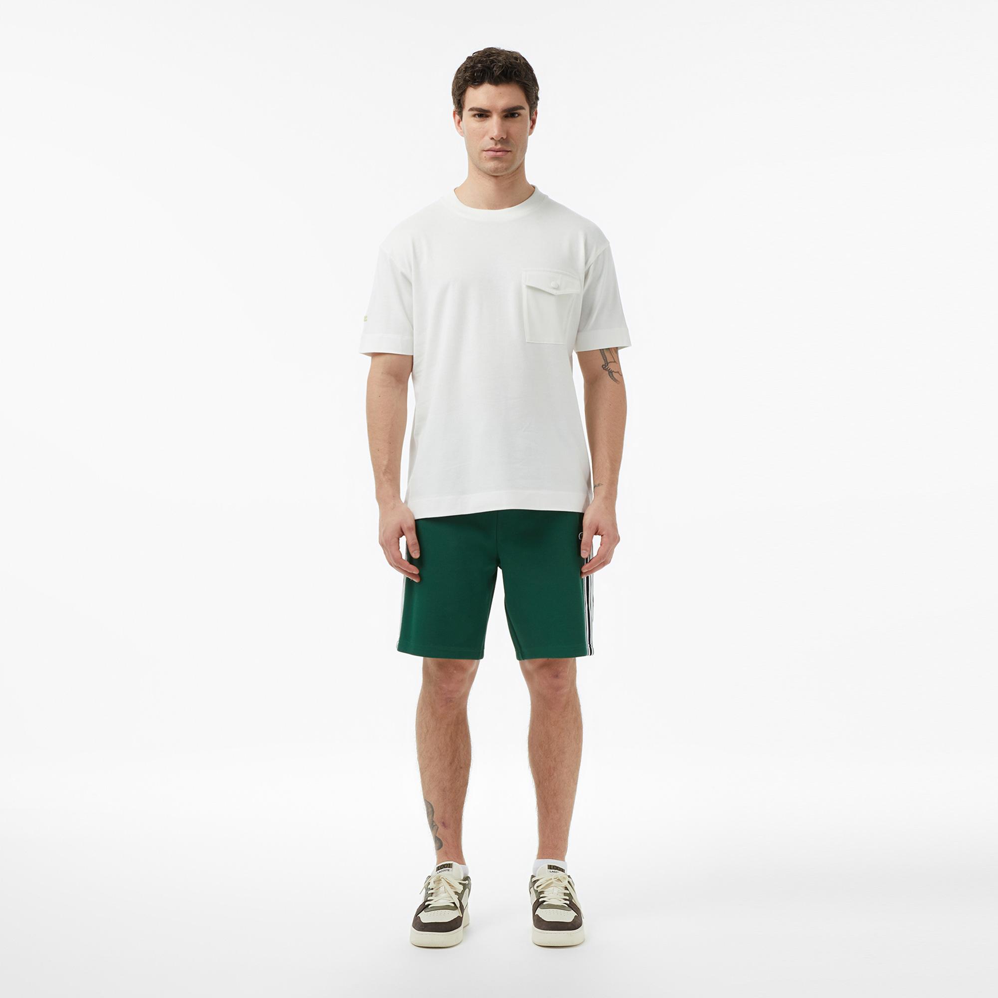 Lacoste Erkek Relaxed Fit Bisiklet Yaka Krem T-Shirt