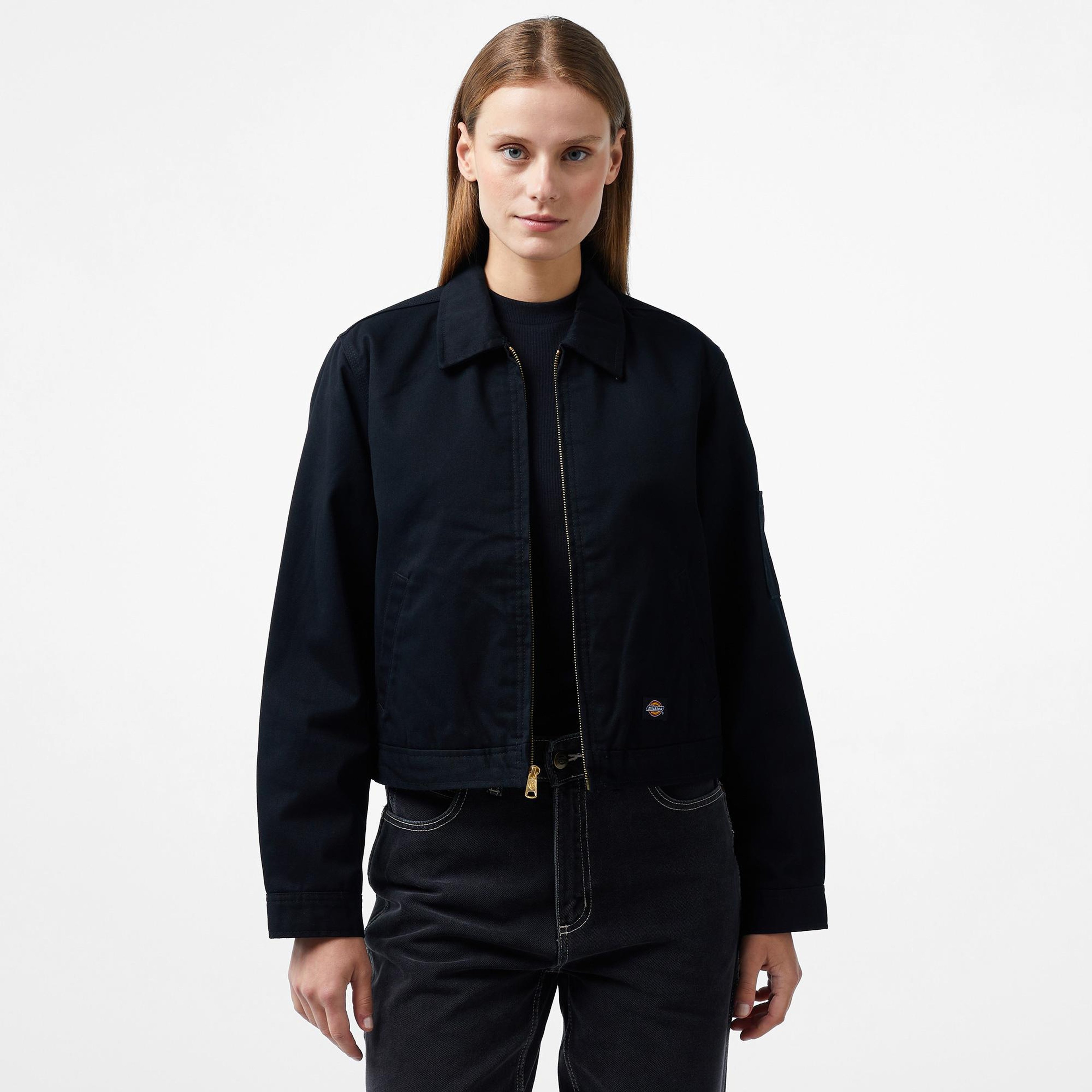Dickies Lined Eisenhower Crop Kadın Siyah Ceket