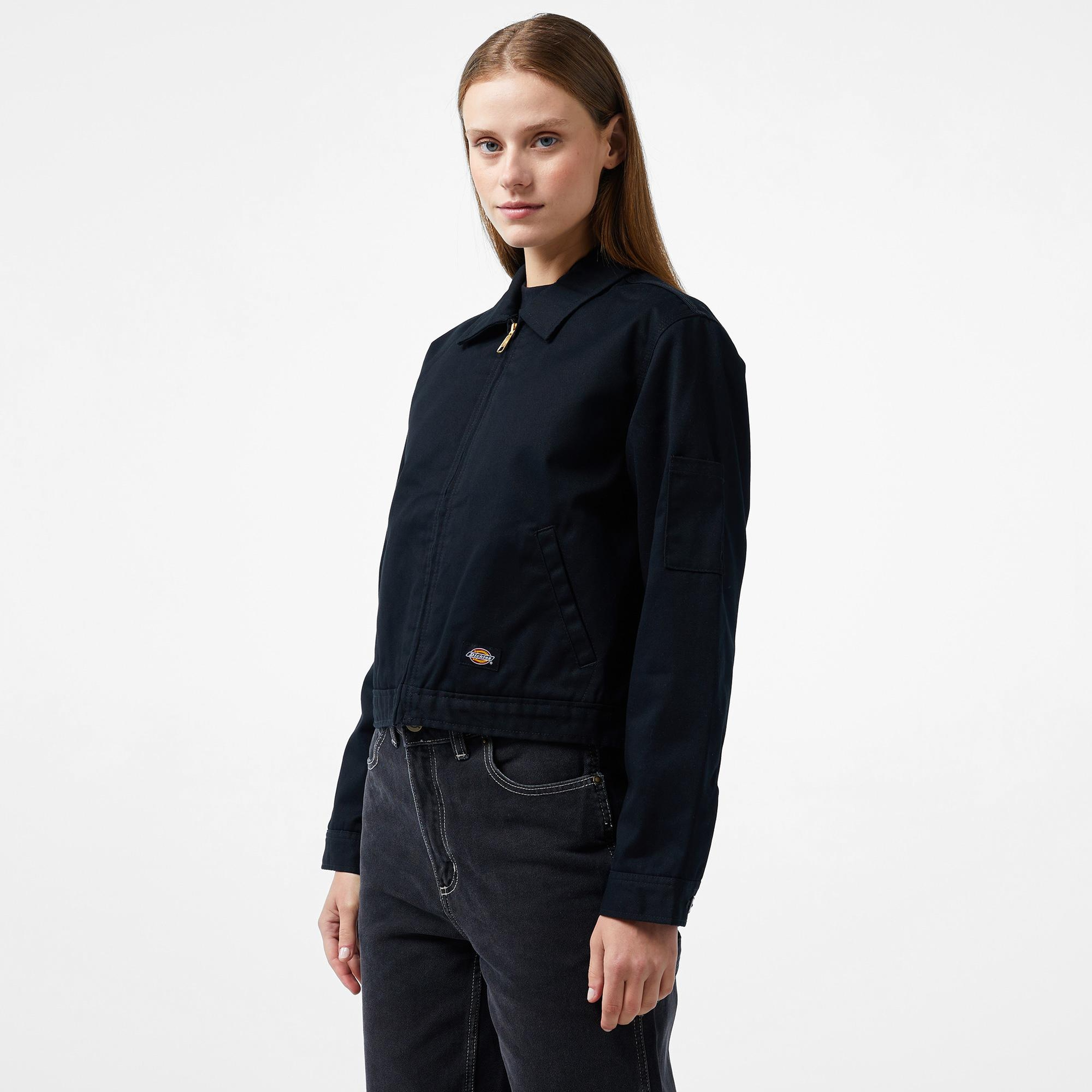 Dickies Lined Eisenhower Crop Kadın Siyah Ceket