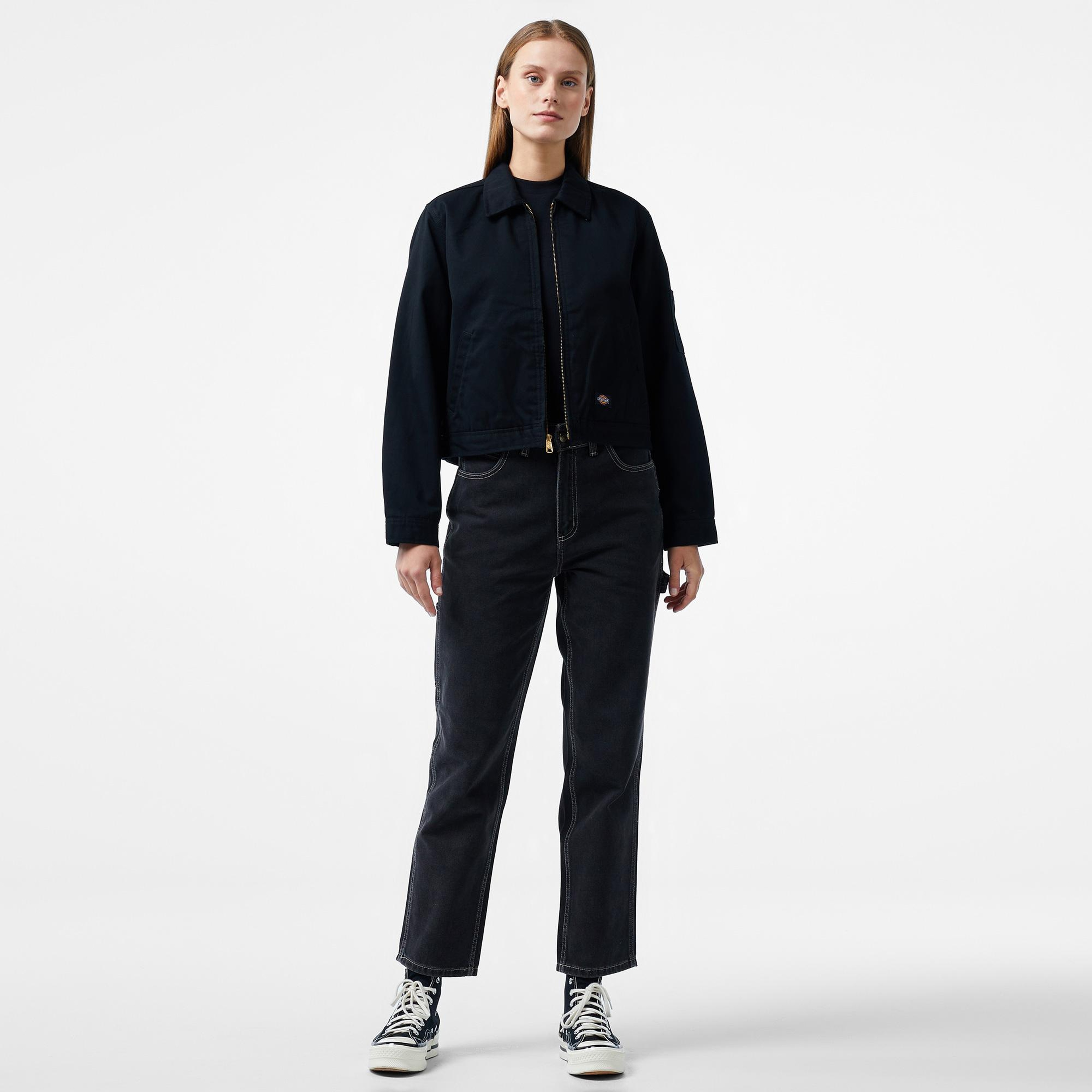 Dickies Lined Eisenhower Crop Kadın Siyah Ceket
