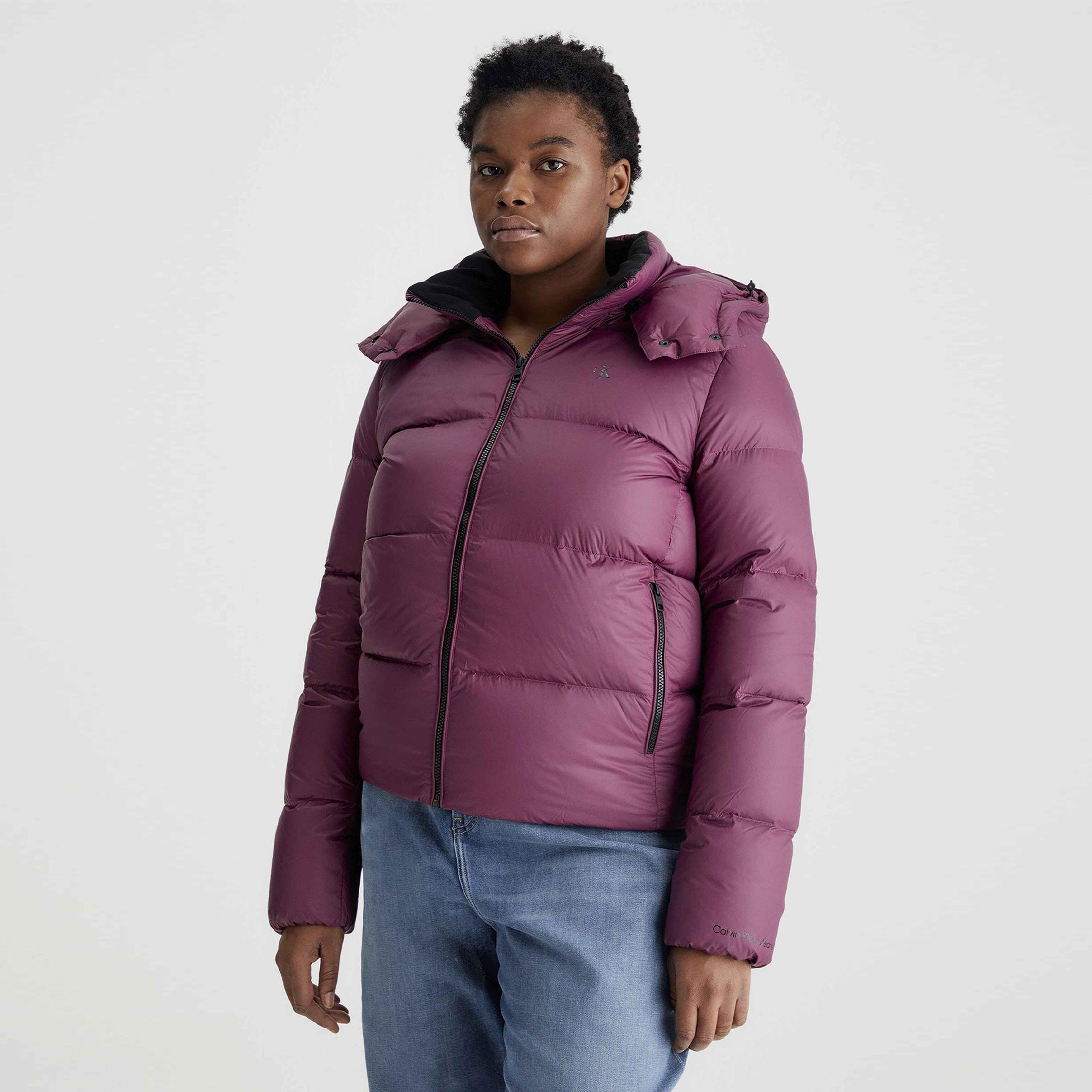 Calvin Klein Jeans Down Archetype Short Puffer Kadın Mor Mont